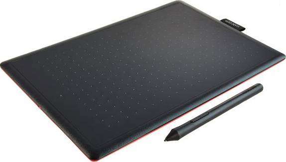 Tablette graphique filaire Wacom One medium noir, rouge