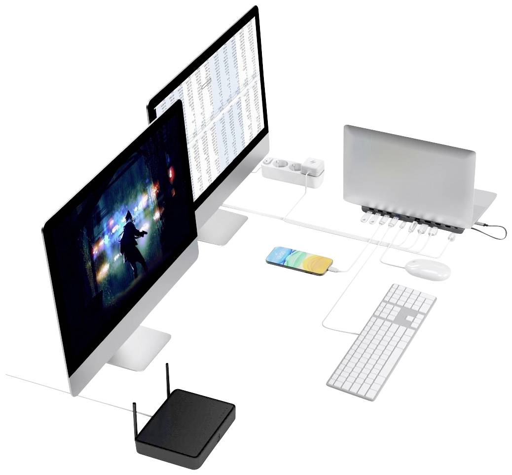 Hama Station d'accueil USB-C® Connect2Office Pro Convient pour les marques: universel alimentation USB-C®