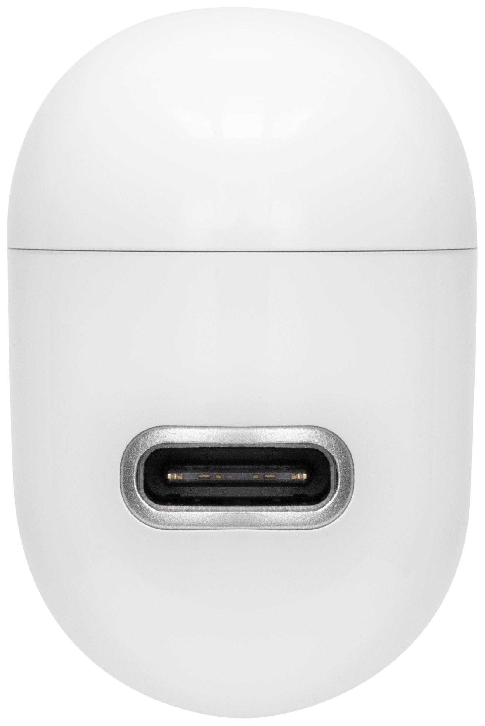STREETZ TWS-114 Oreillette Bluetooth Stereo blanc Affichage de la charge de la batterie, micro-casque, boîtier de charge, volume