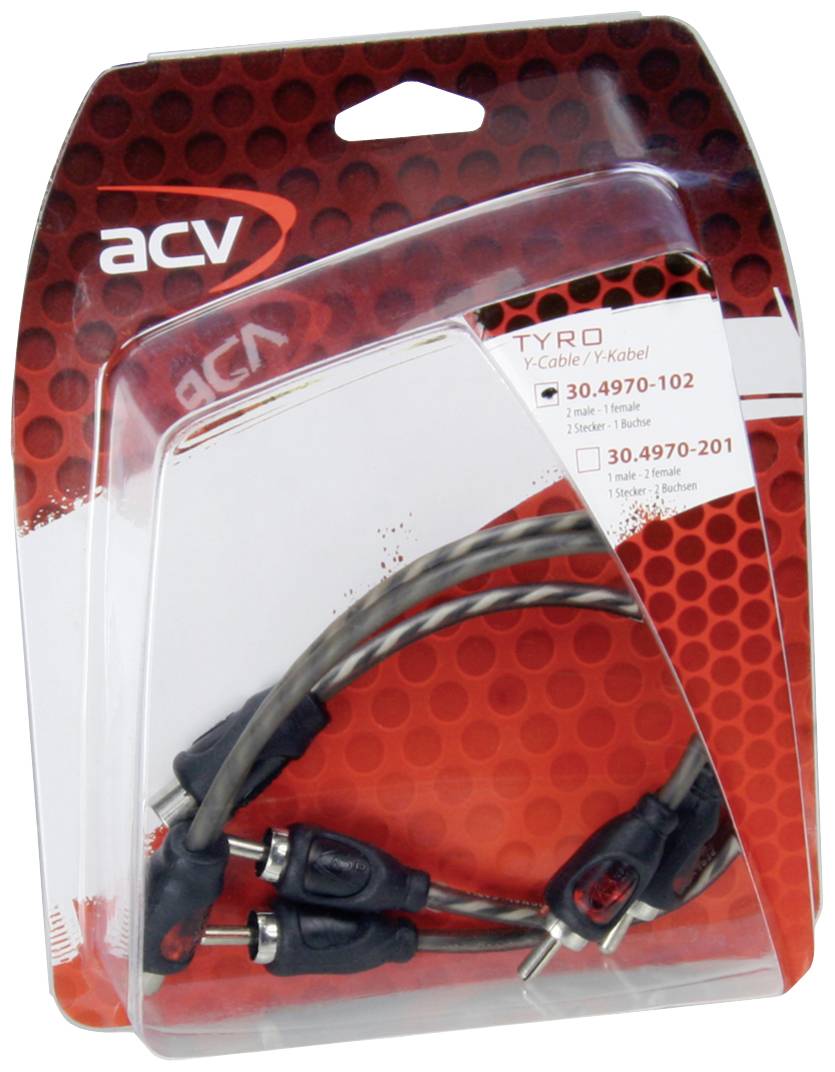 ACV 30.4970-102 Câble RCA 0.3 m [1x Cinch-RCA femelle - 2x Cinch-RCA mâle]