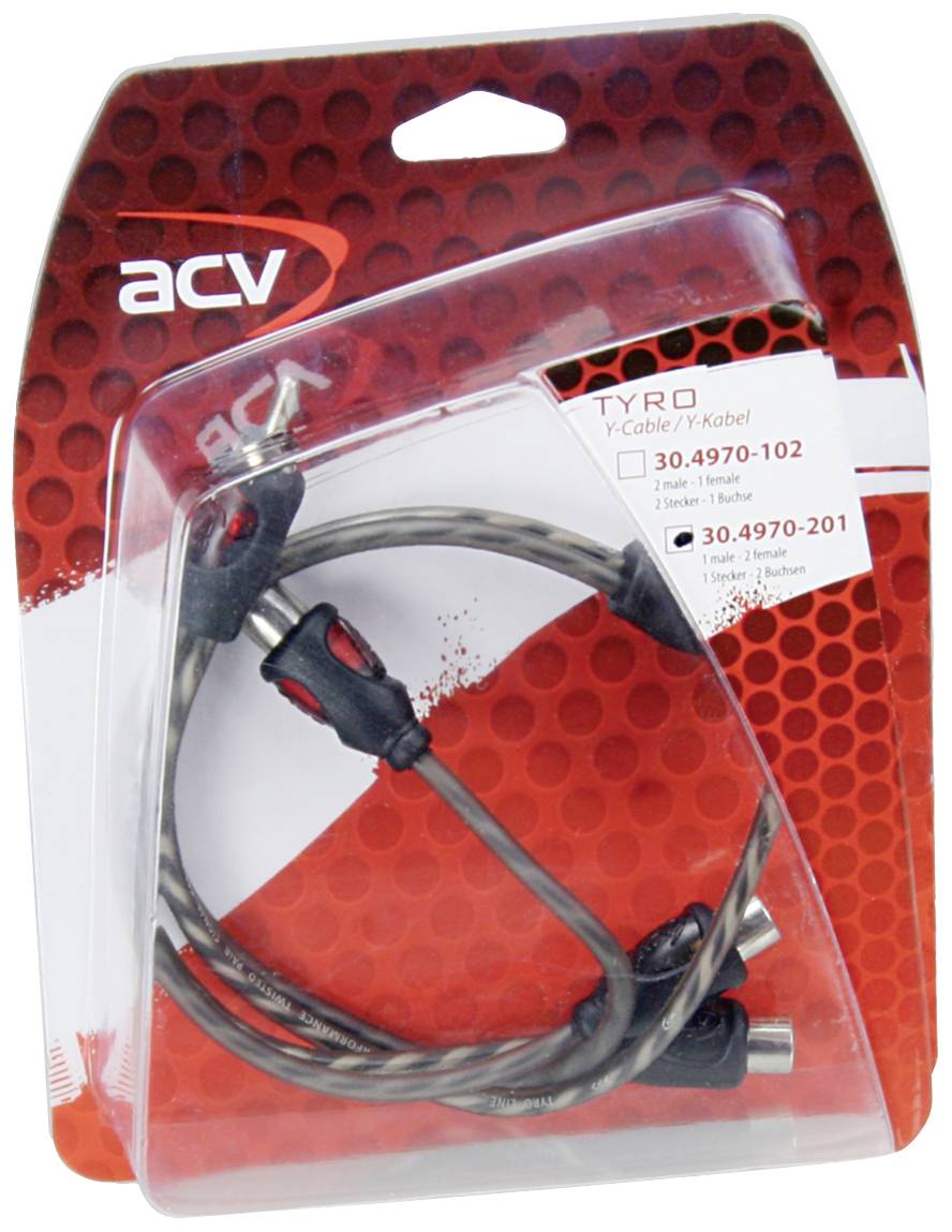 ACV 30.4970-201 Câble RCA 0.3 m [1x Cinch-RCA mâle - 2x Cinch-RCA femelle]