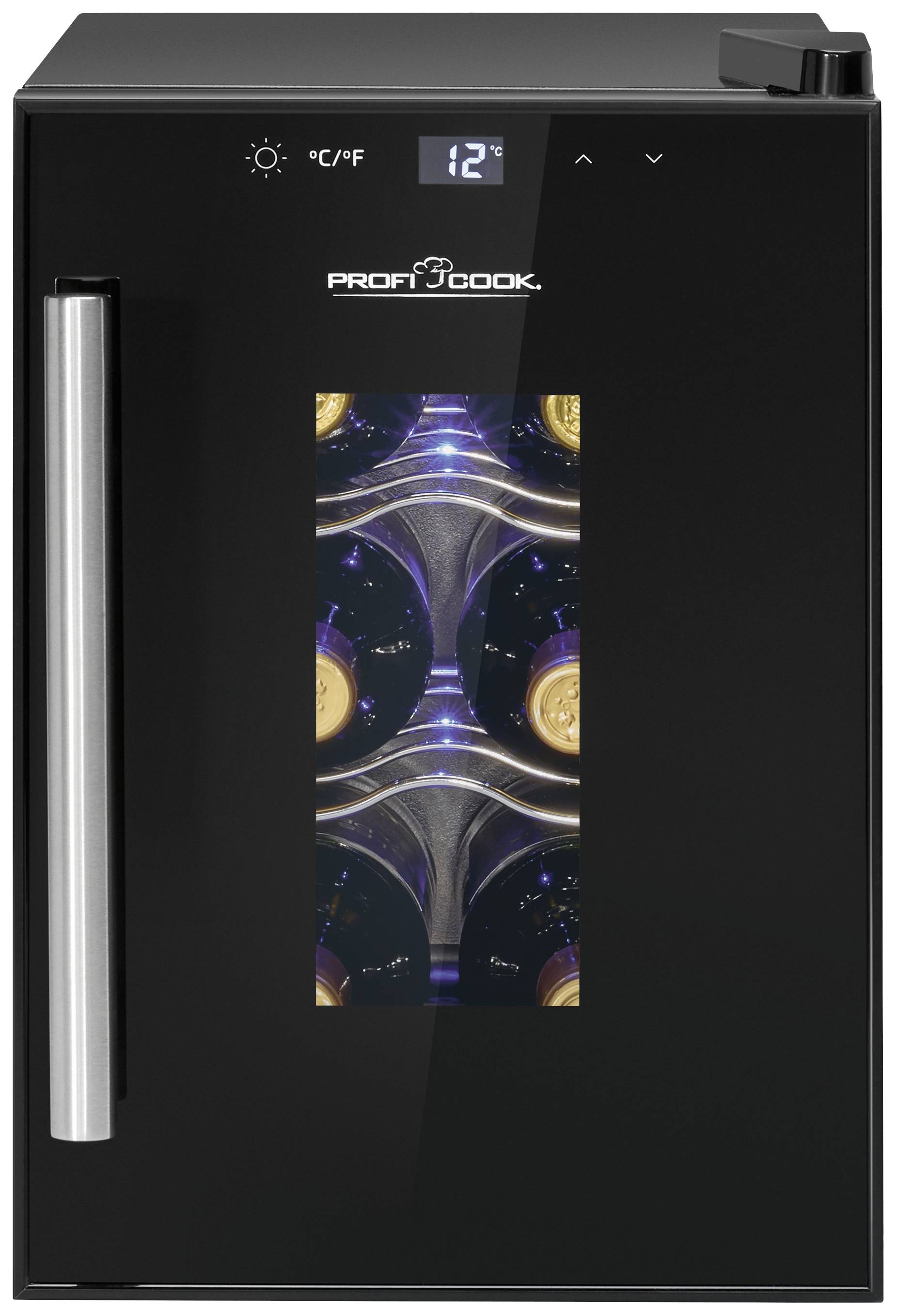 Profi Cook PC-WK 1230 Réfrigérateur à porte vitrée 17 l CEE: G (A - G) à poser noir