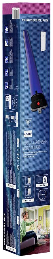 Chamberlain RPD15ER-10 Set moteur tubulaire sans fil 60 mm 30 kg 178 W 15 Nm