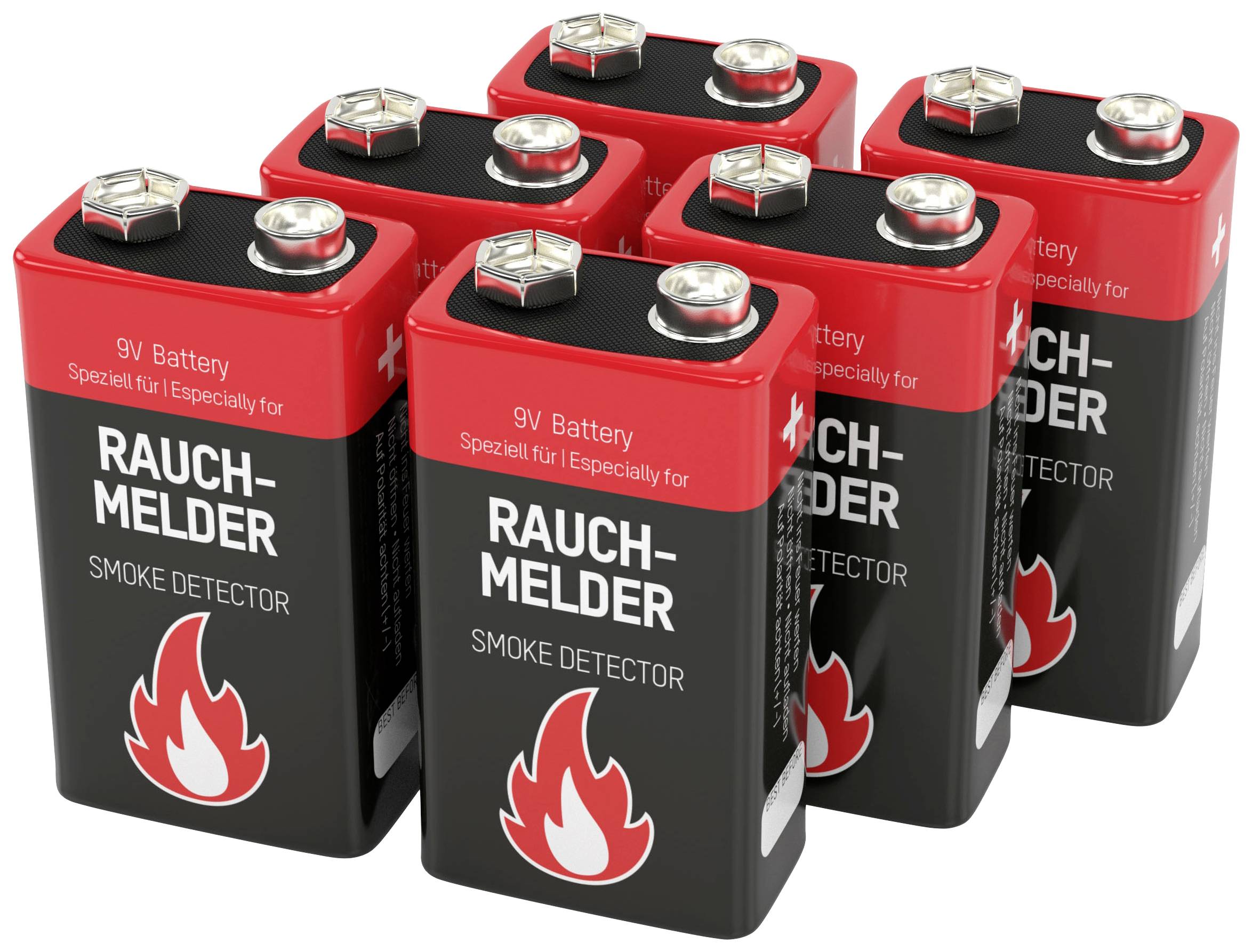 Ansmann Rauchmelderbatterie Pile 6LR61 (9V) alcaline(s) 9 V 6 pc(s)