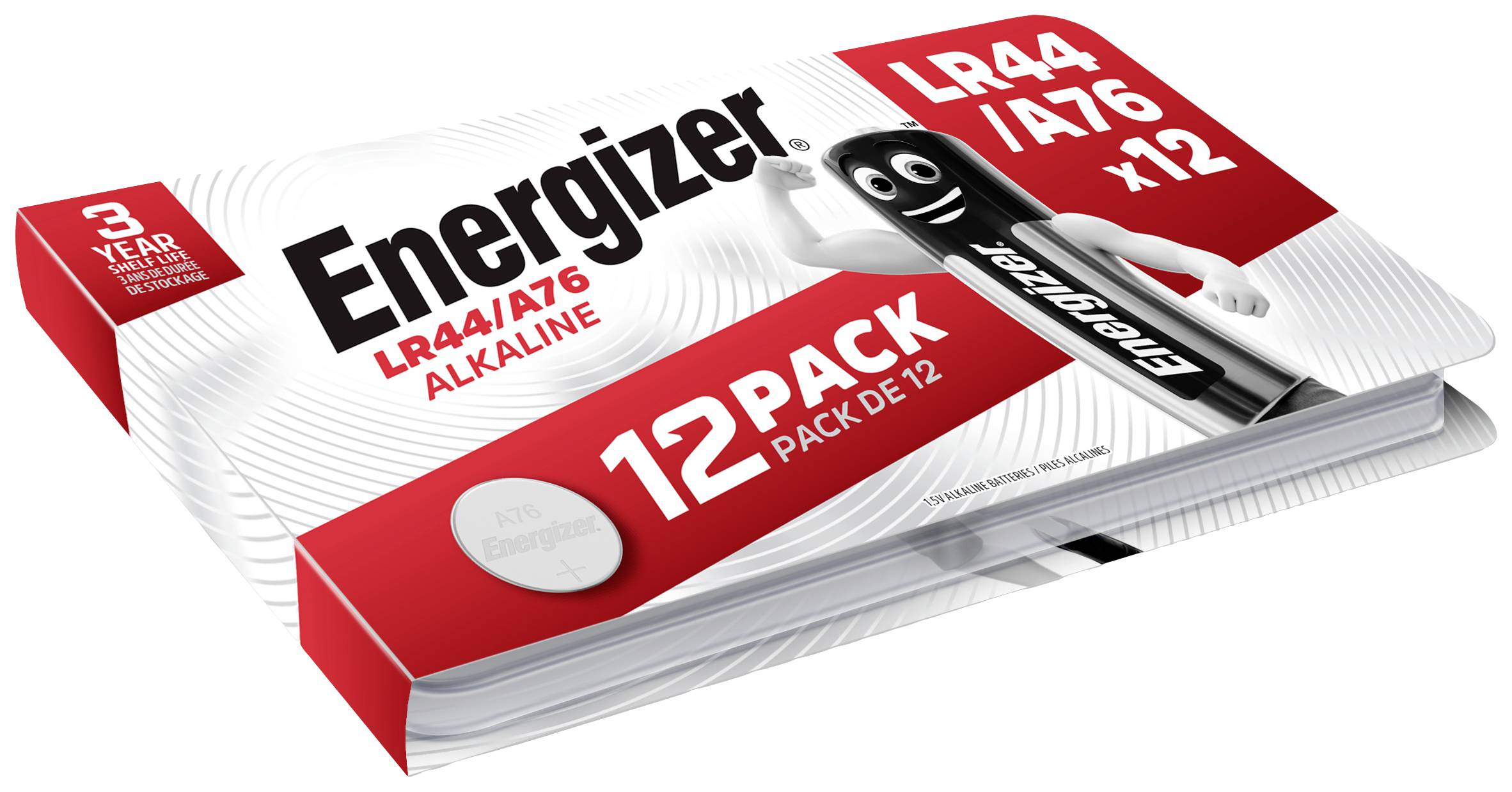Pile bouton LR 44 alcaline(s) Energizer 150 mAh 1.5 V 12 pc(s)