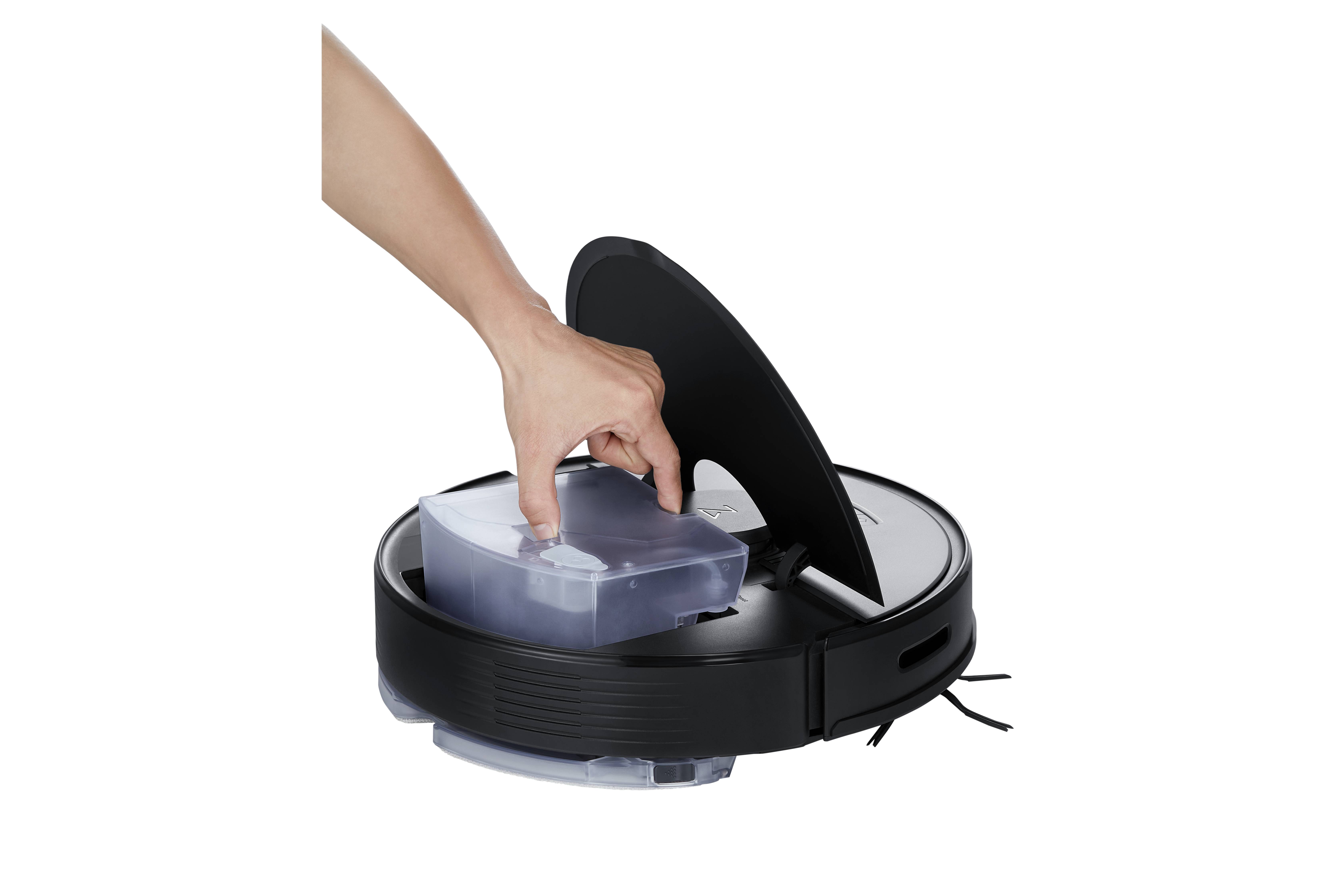 Roborock Q7 Max Vacuum Cleaner Robot aspirateur et nettoyeur noir compatible avec Alexa d'Amazon, compatible avec Google Home, à