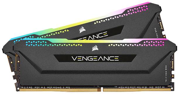 Mémoire pour PC Corsair Vengeance RGB PRO SL DDR4 16 GB 2 x 8 GB 3200 MHz DIMM 288 broches CL16-20-20-38 CMH16GX4M2E3200C16
