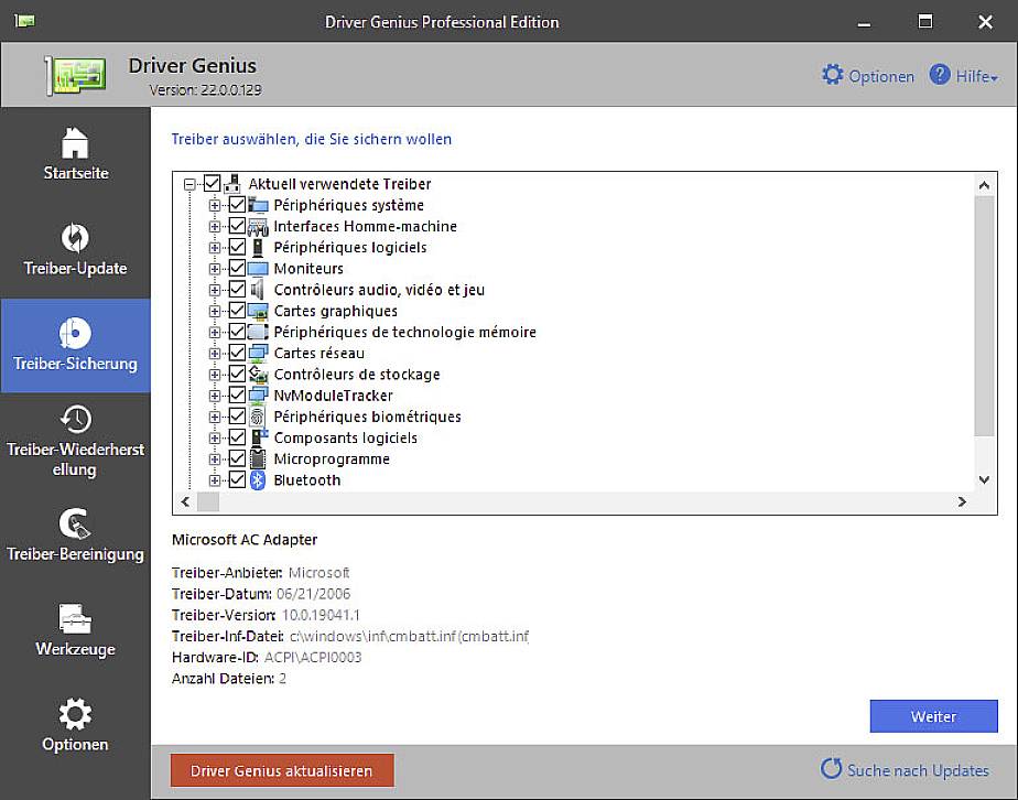 Avanquest Driver Genius 22 Professional (Code in a Box) licence annuelle, 3 licences Windows Logiciel d'optimisation du système