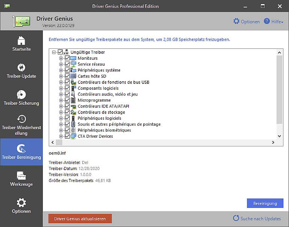 Avanquest Driver Genius 22 Professional (Code in a Box) licence annuelle, 3 licences Windows Logiciel d'optimisation du système