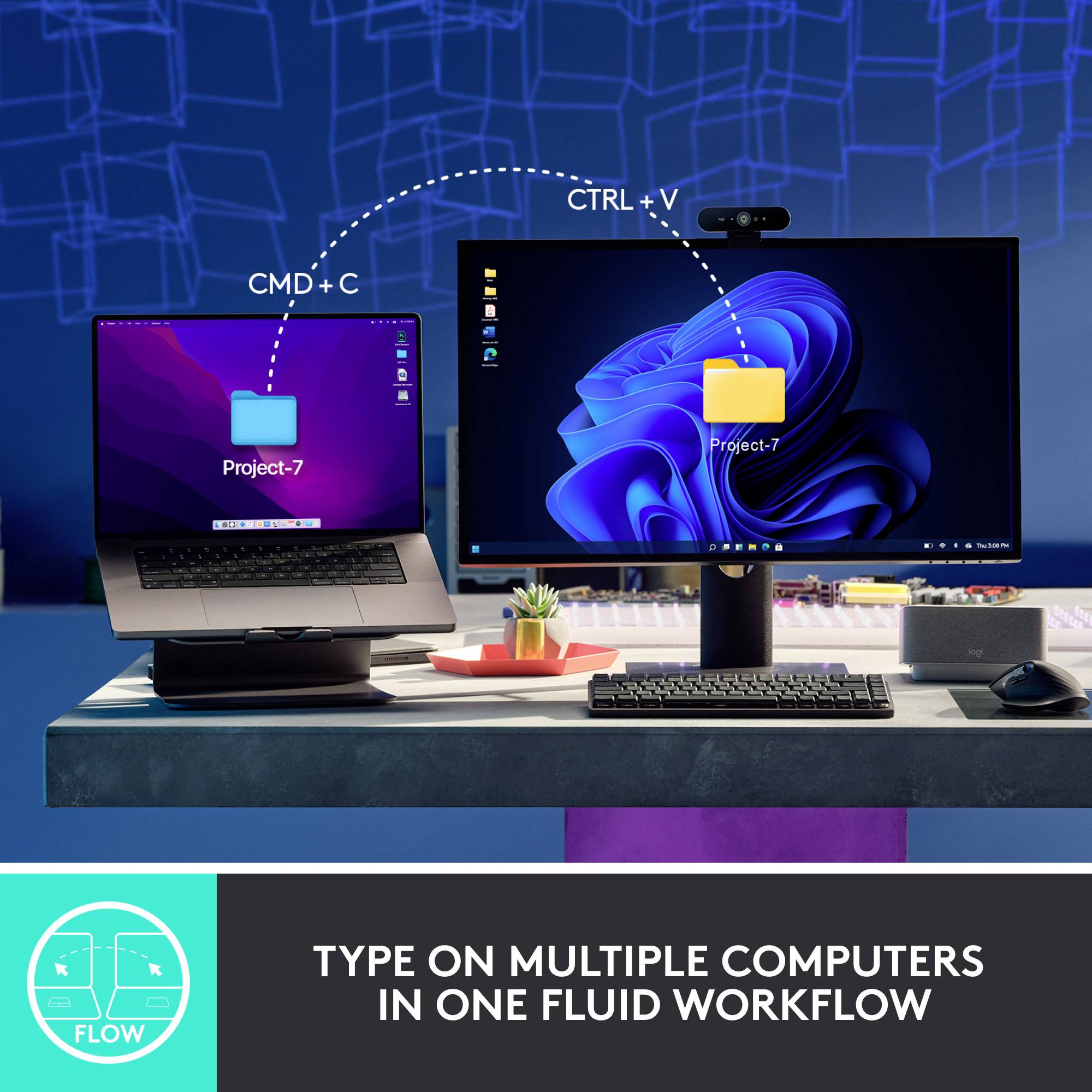 Logitech MX Mechanical Mini (Tacticle Quiet) Bluetooth, radio Clavier allemand, QWERTZ graphite câble amovible, éclairé