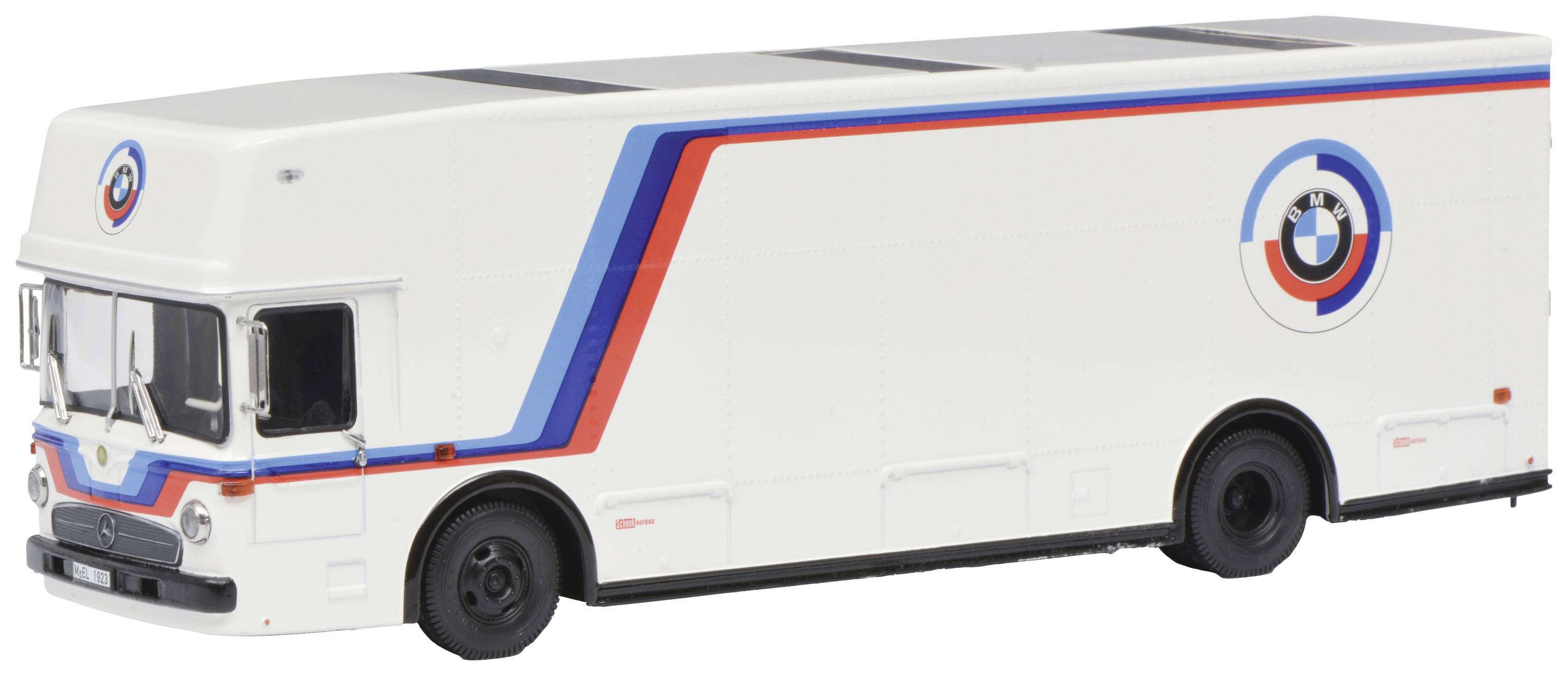 Schuco 452668100 H0 Modèle réduit de camion Mercedes Benz Transporteur de course BMW