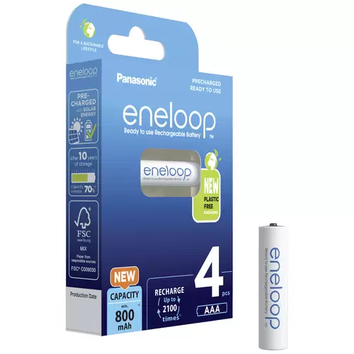 Eneloop HR03 Pile rechargeable LR3 (AAA) NiMH 800 mAh 1.2 V 4 pc(s) Eneloop HR03 Pile rechargeable LR3 (AAA) NiMH 800 mAh 1.2 V 4 pc(s)