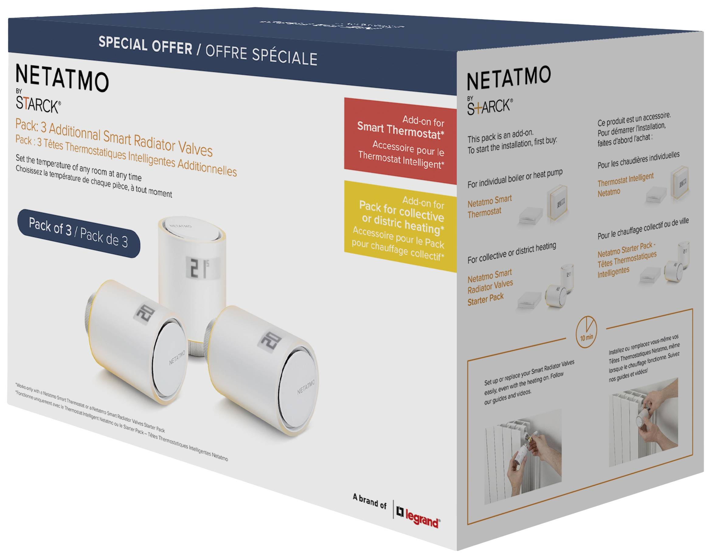 Netatmo Pack de têtes thermostatiques