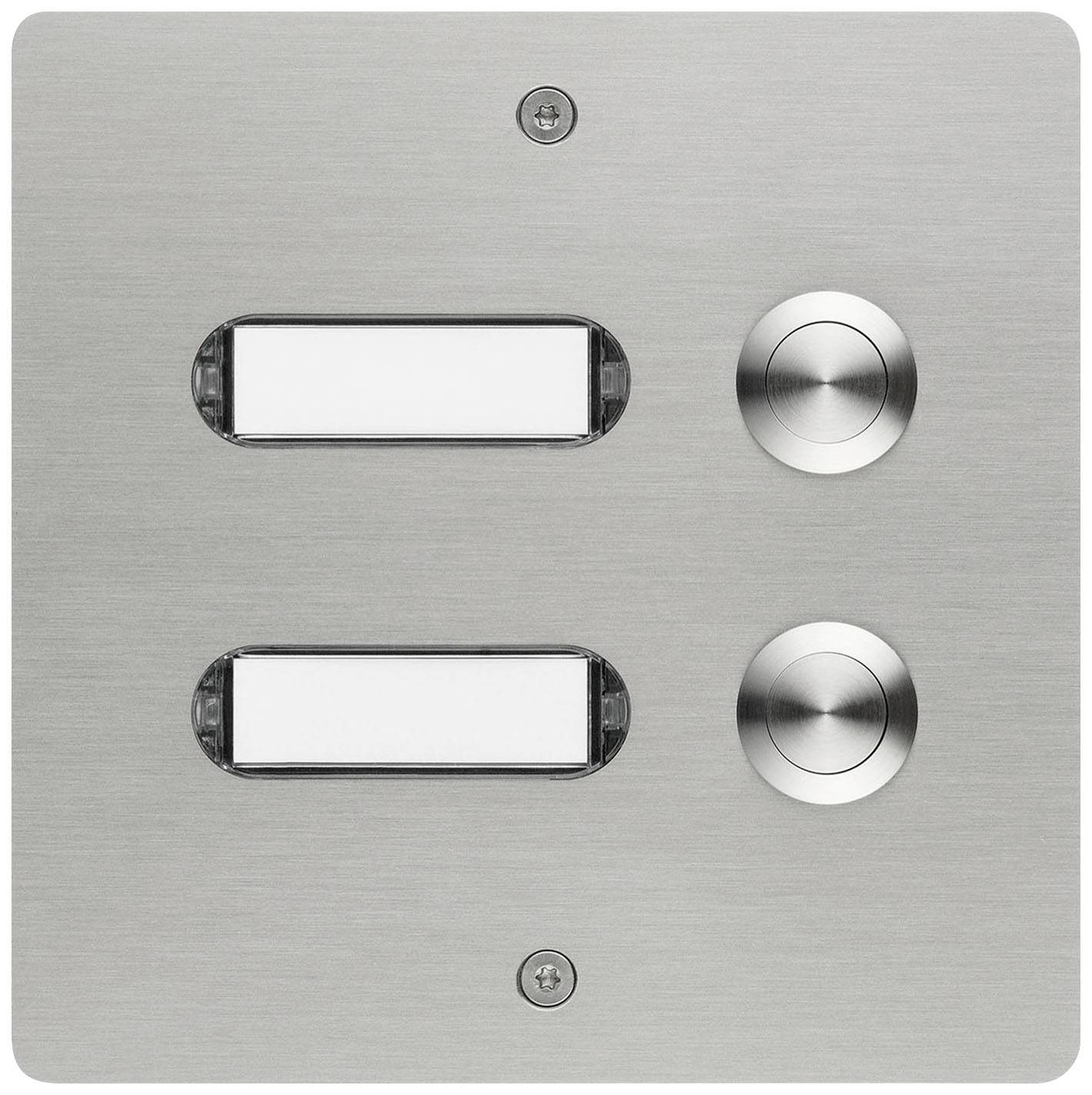 Grothe 55502 Bouton de sonnette avec porte-nom acier inoxydable V2A