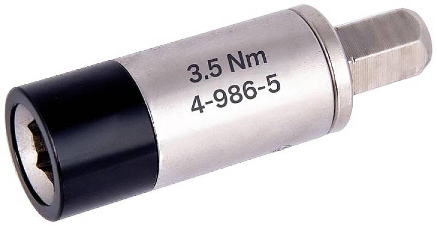 Limiteur de couple avec une valeur de 3,5 Nm, numéroté '4-986-5', adapté pour le serrage précis des vis.