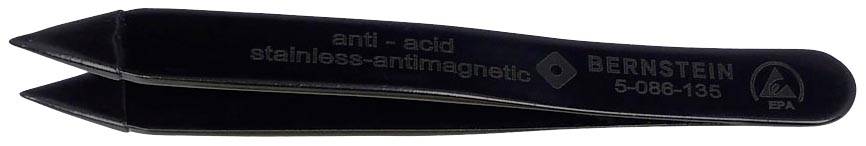 Bernstein Tools for Electronics 5-086-135 antistatique (ESD) Pince brucelle ESD H plate, large 90 mm