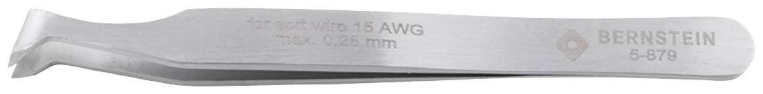 Pince à épiler en argent à pointe fine, gravée de l'inscription 'BERNSTEIN S-878'.