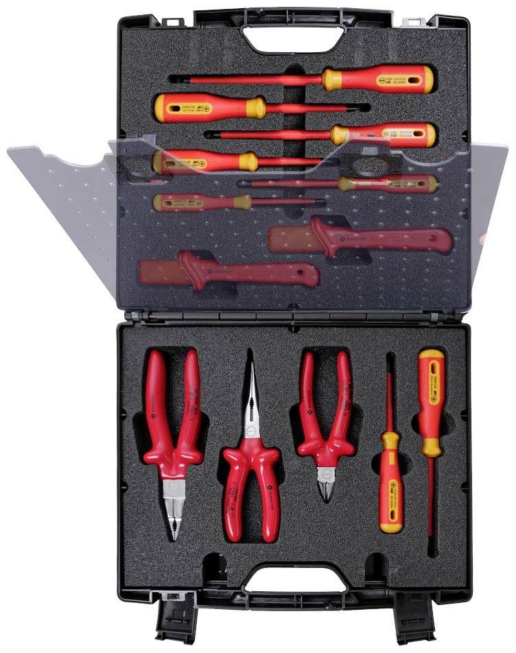 Bernstein Tools 8190-VDE Mallette à outils équipée 13 pièces (L x l x H) 350 x 110 x 310 mm