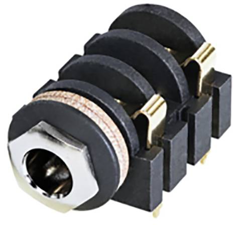 Rean AV NYS2152G Jack 6.35 mm Femelle Nombre de pôles: 3