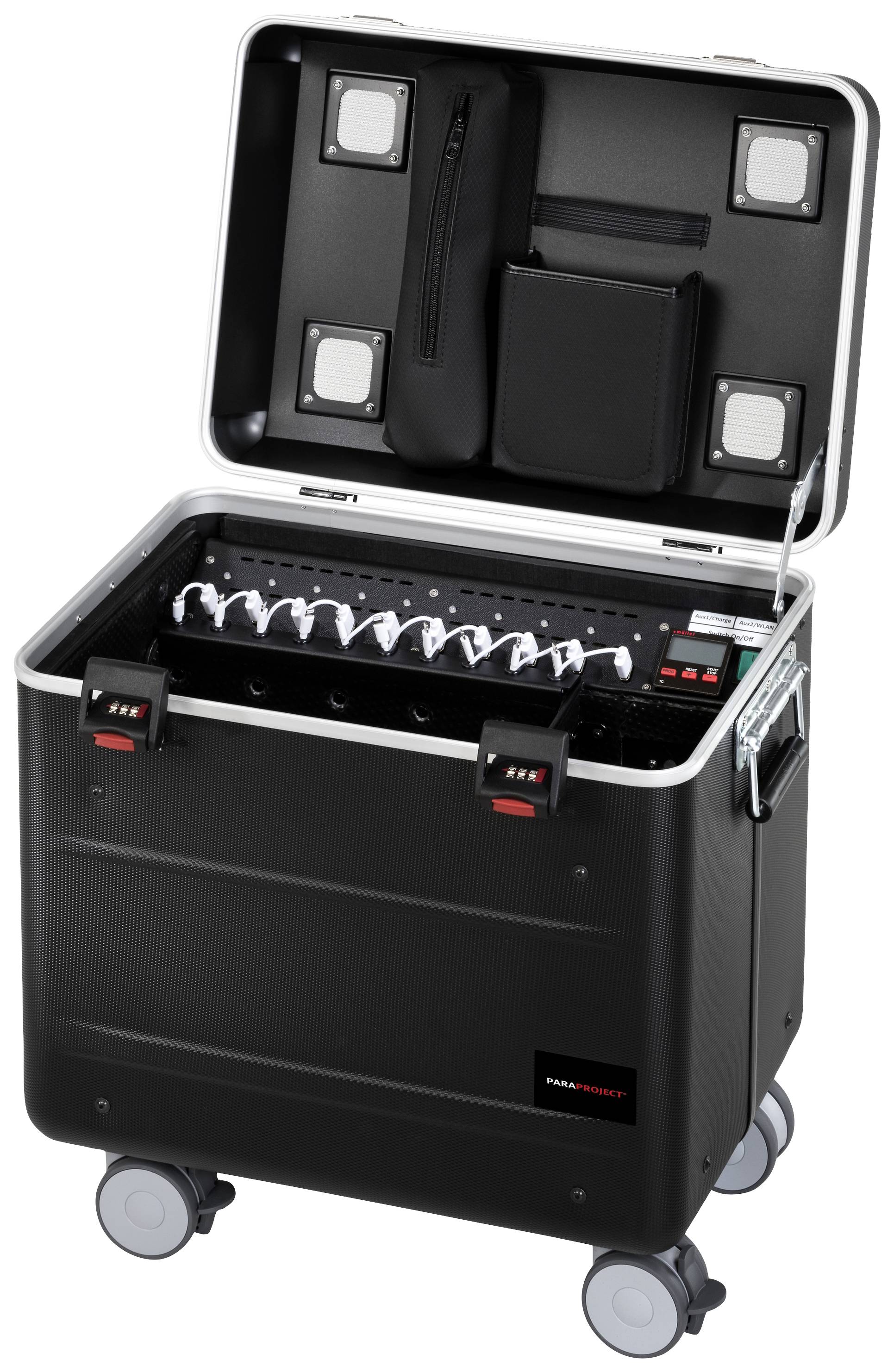 Parat PARAPROJECT® Case i10, EDUCOVER®+/KidsCover Système de charge et de rangement chariot câblé pour Apple Lightning