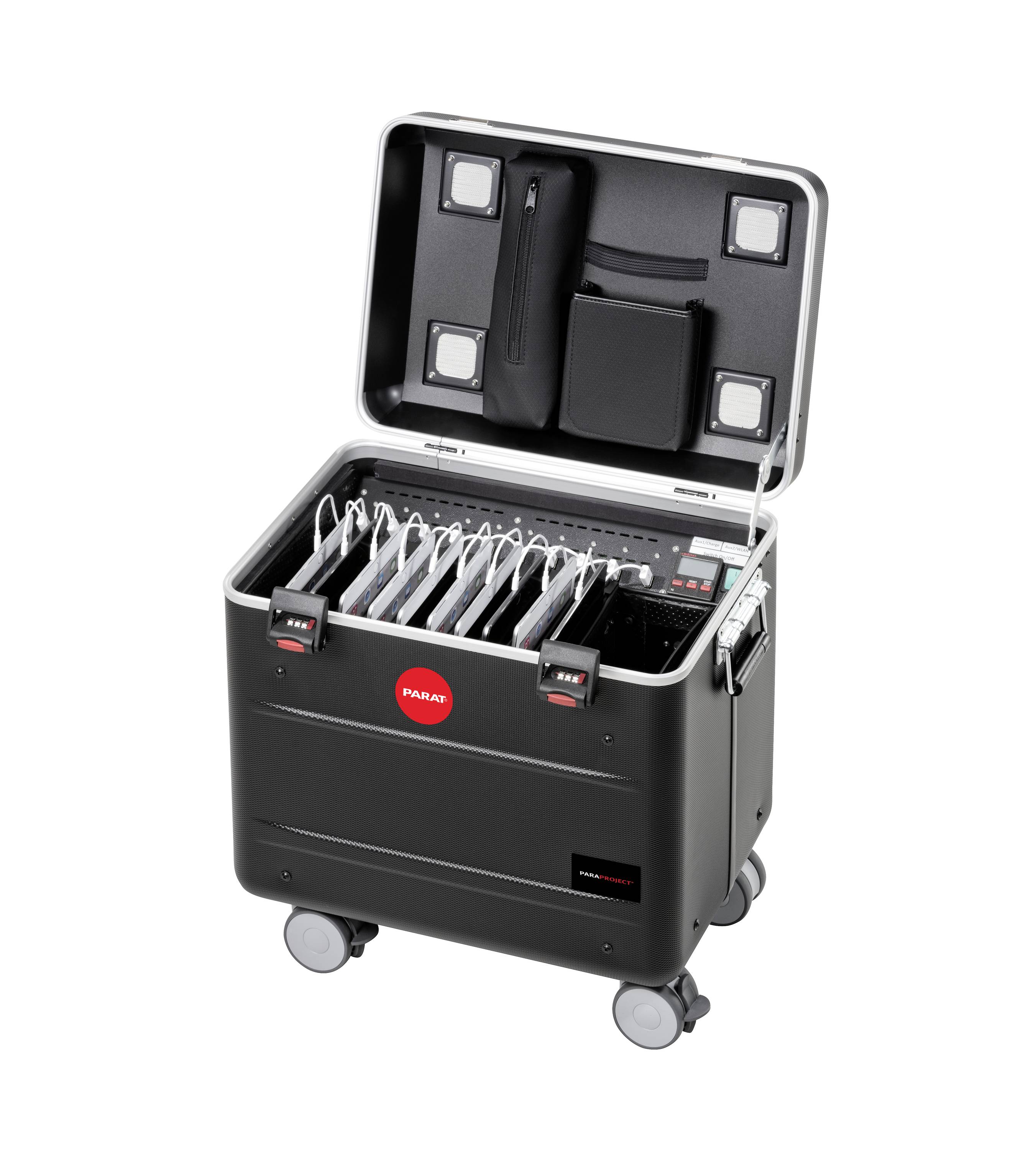 Parat PARAPROJECT® Case i10 Charge&Sync Système de charge et de rangement chariot câblé pour Apple Lightning