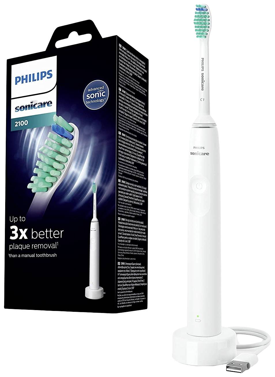 Philips Bodycare Philips Sonicare 2100 HX3651/13 Brosse à dents électrique blanc