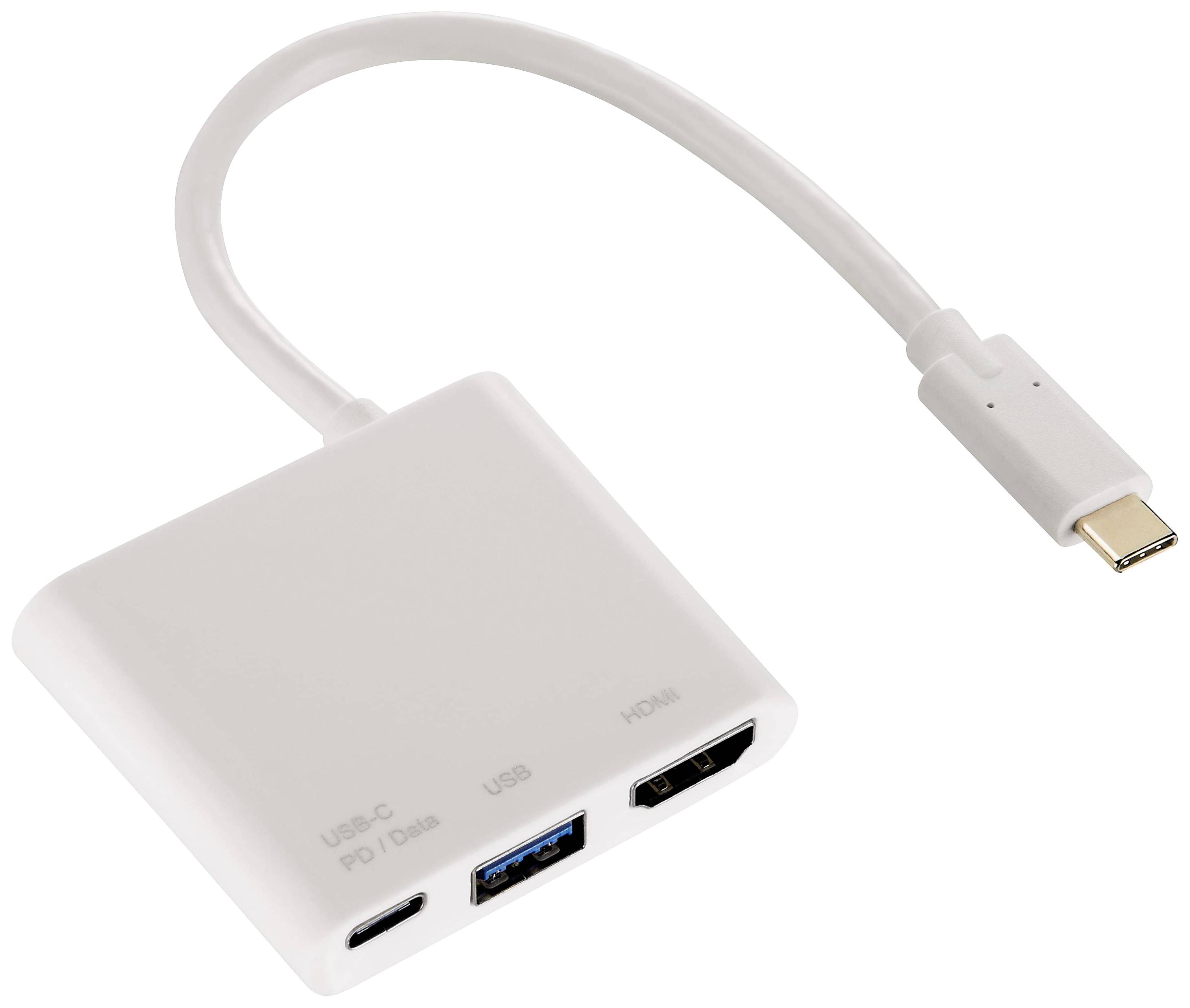 Hub USB combi Hama 3in1 Multiport blanc