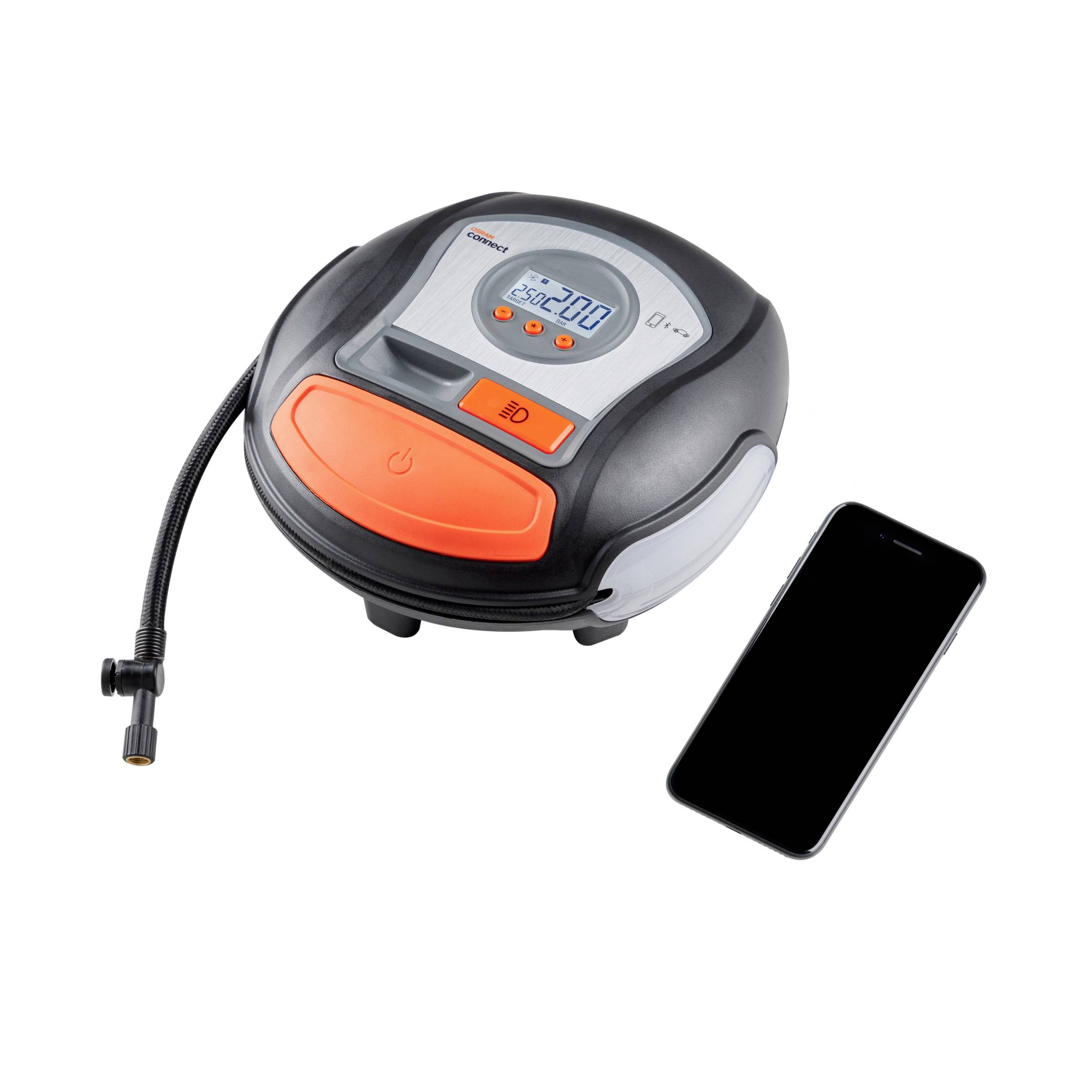 OSRAM OTIC650 Compresseur Tyreinflate Connect 650 6.9 bar coupure automatique, écran numérique, adaptateur 12V pour un