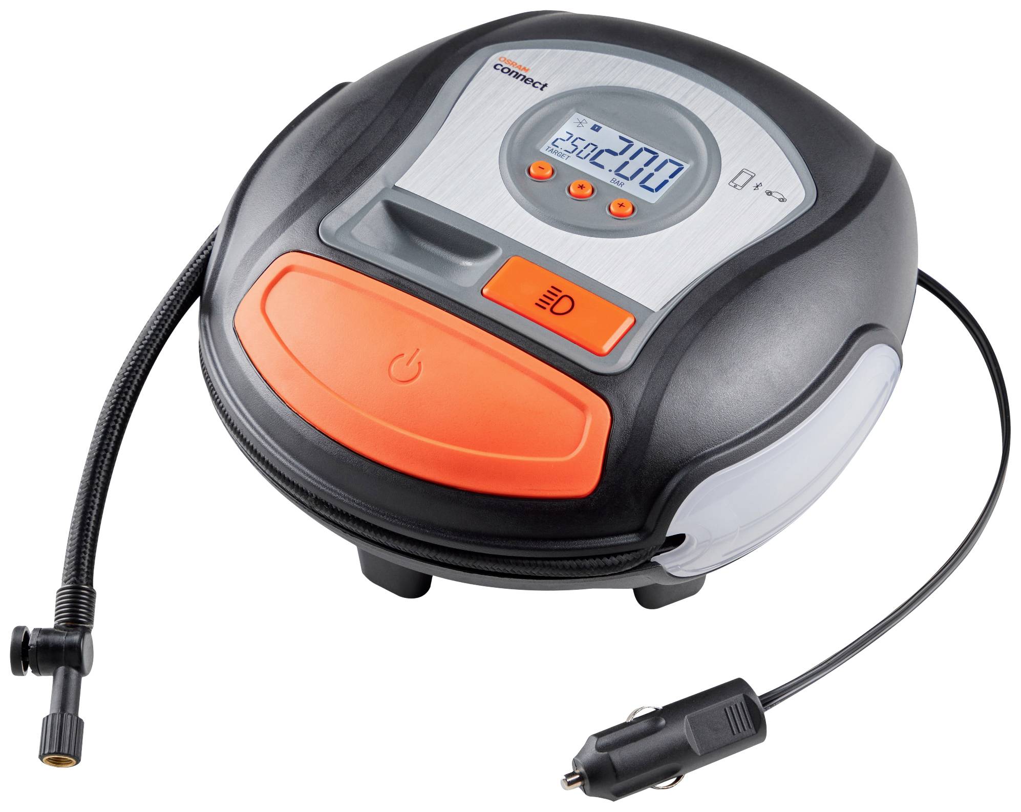 OSRAM OTIC650 Compresseur Tyreinflate Connect 650 6.9 bar coupure automatique, écran numérique, adaptateur 12V pour un