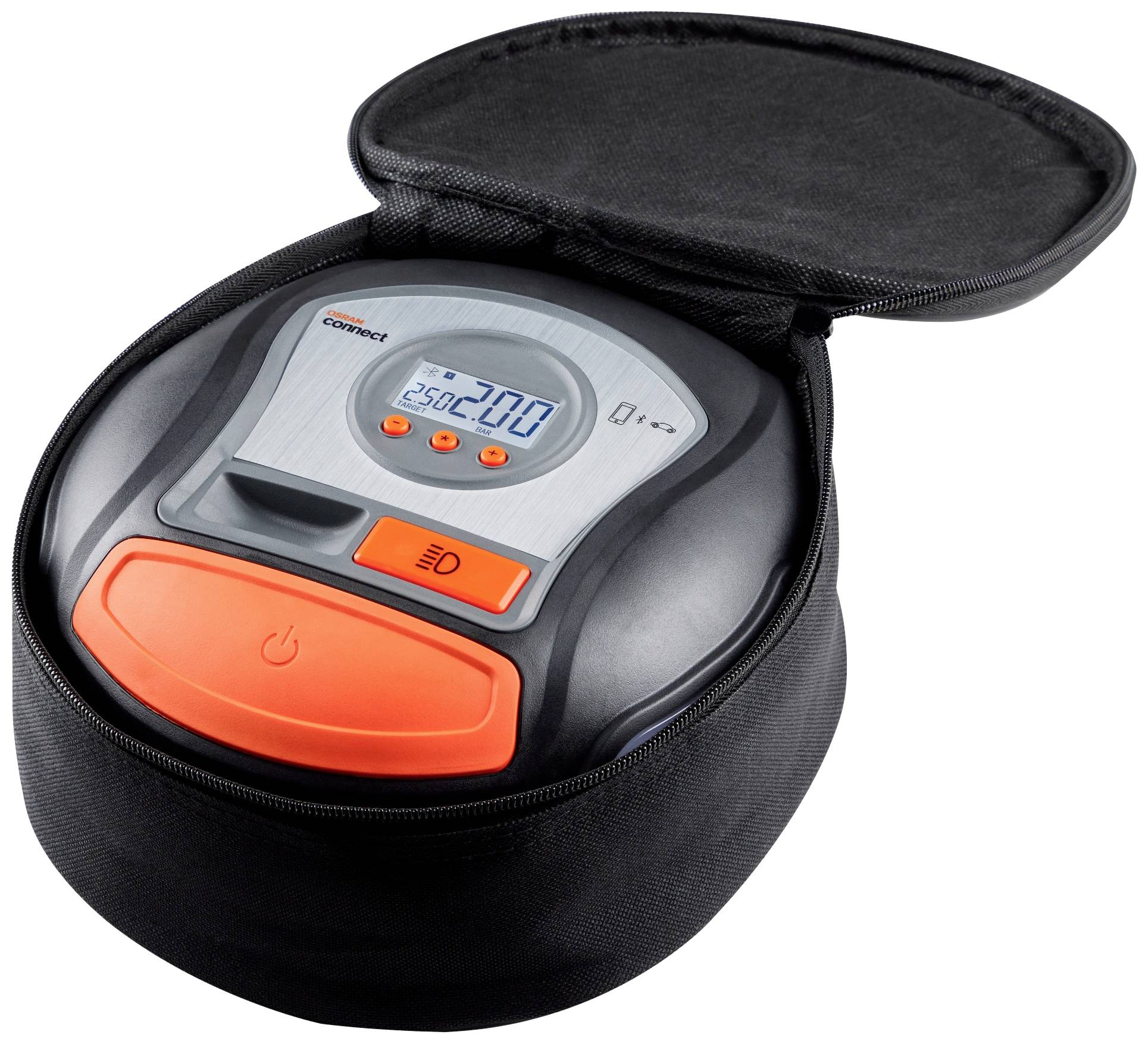 OSRAM OTIC650 Compresseur Tyreinflate Connect 650 6.9 bar coupure automatique, écran numérique, adaptateur 12V pour un