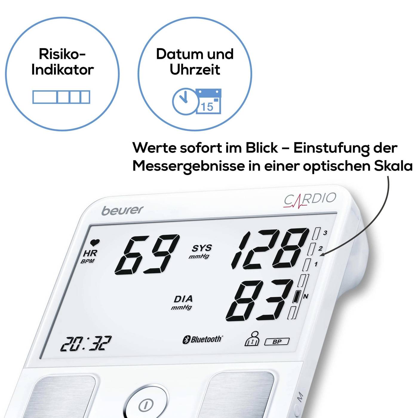 Beurer BM 93 EKG-Funktion Tensiomètre 65229