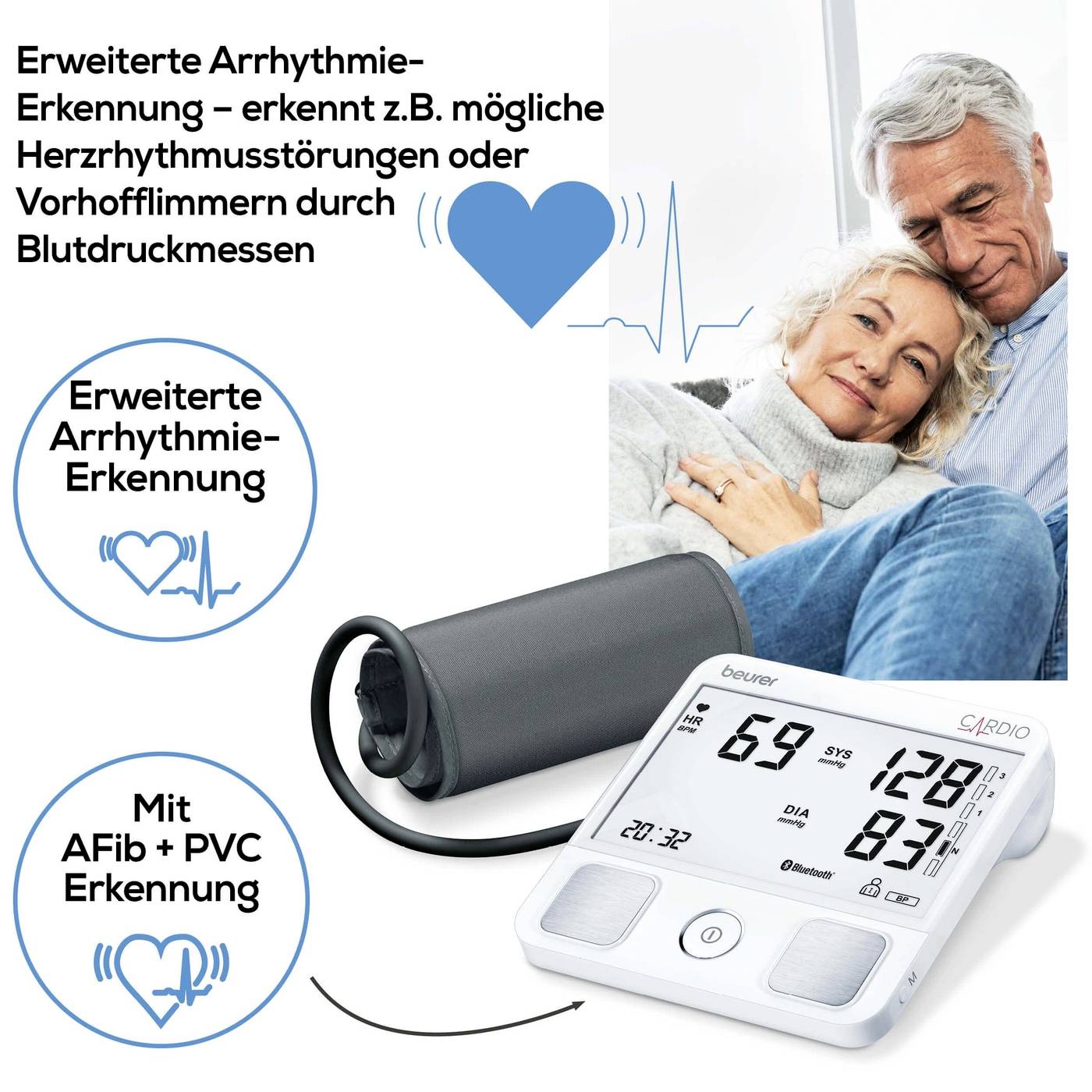 Beurer BM 93 EKG-Funktion Tensiomètre 65229
