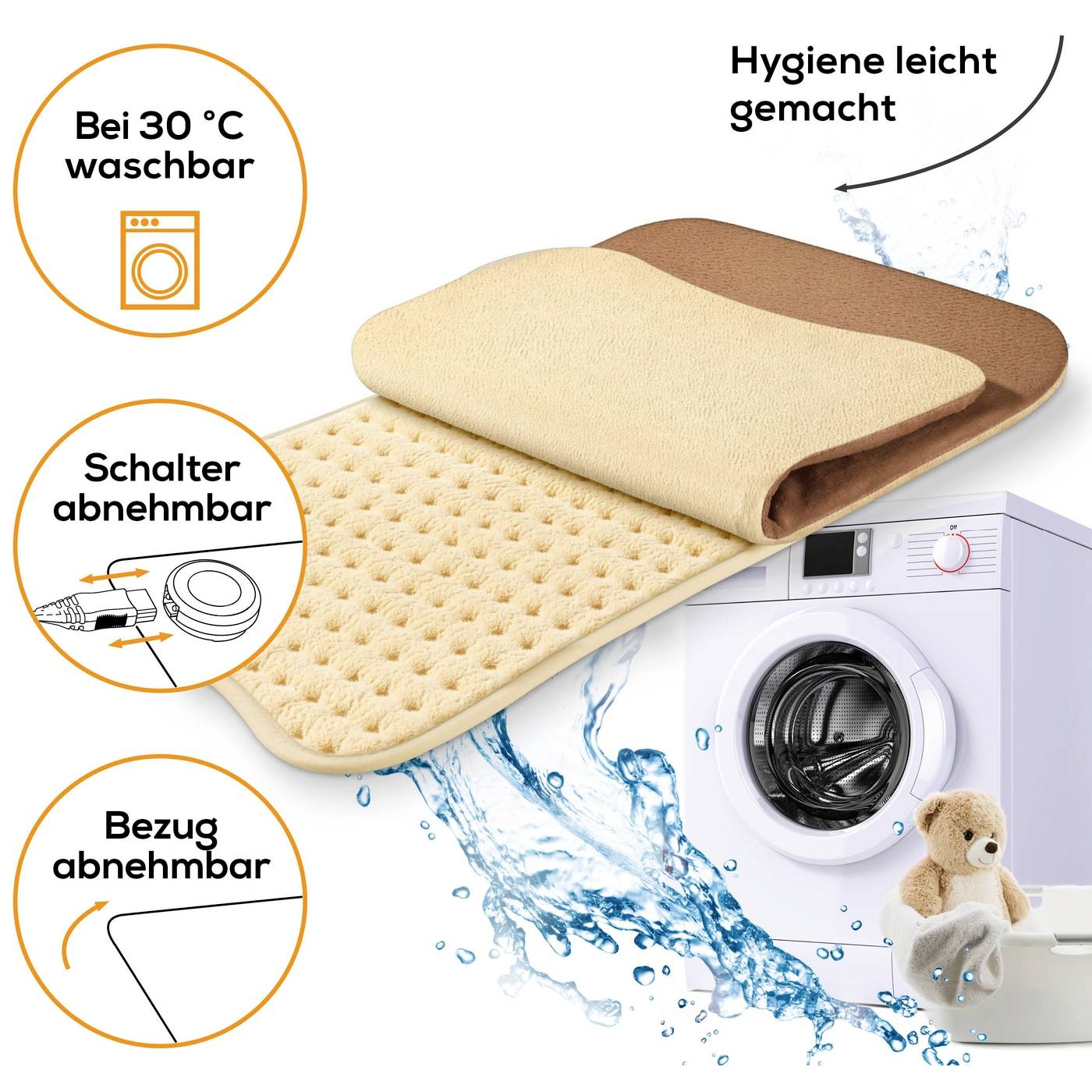 Beurer HK 115 Cosy Coussin chauffant 100 W marron