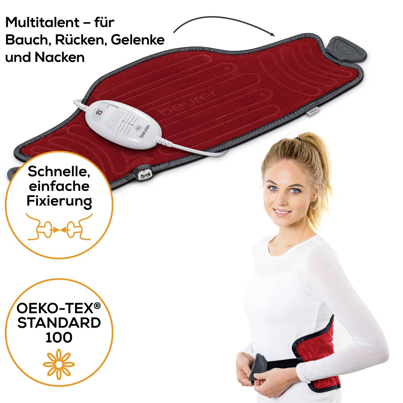 Beurer HK 55 Easyfix Coussin chauffant 100 W