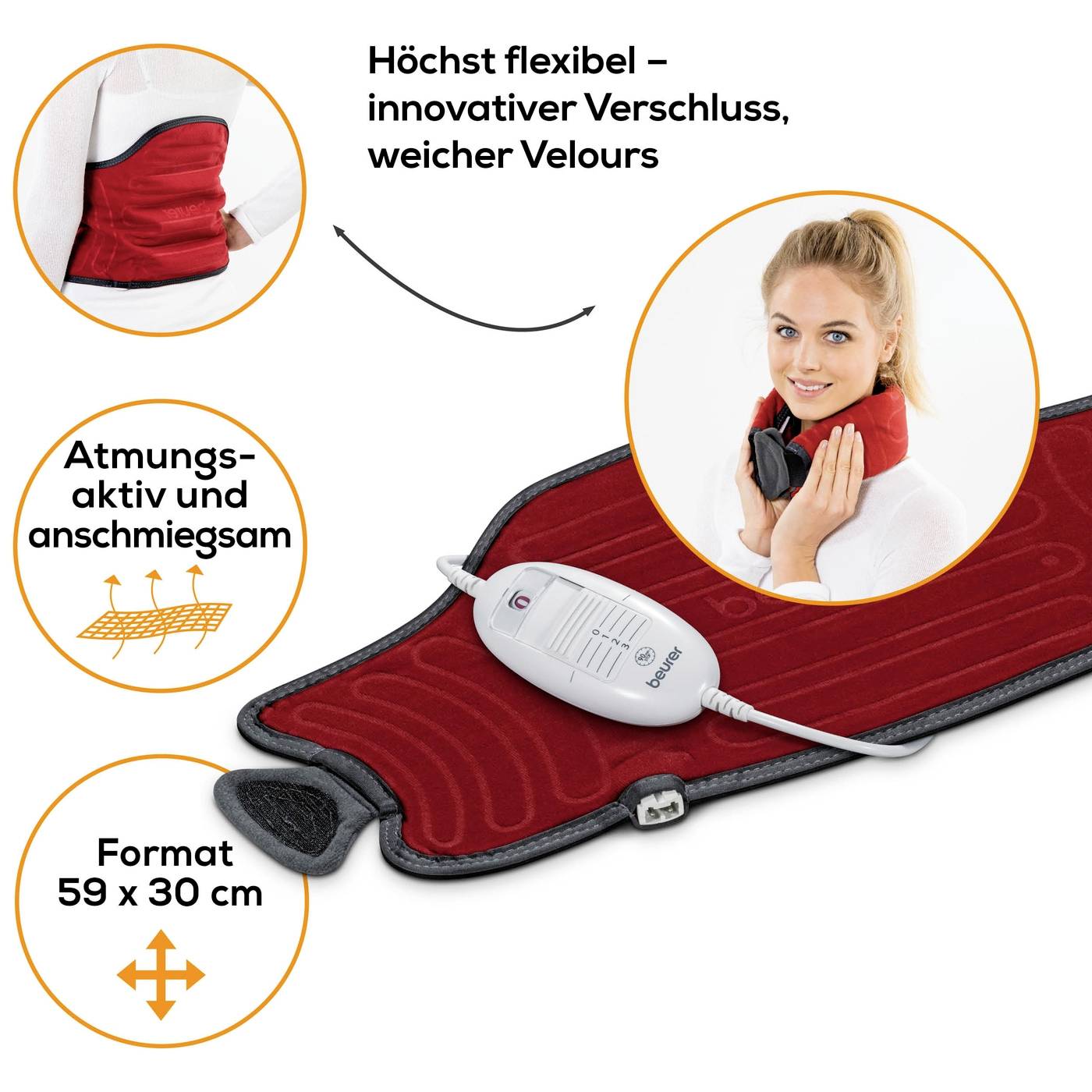 Beurer HK 55 Easyfix Coussin chauffant 100 W