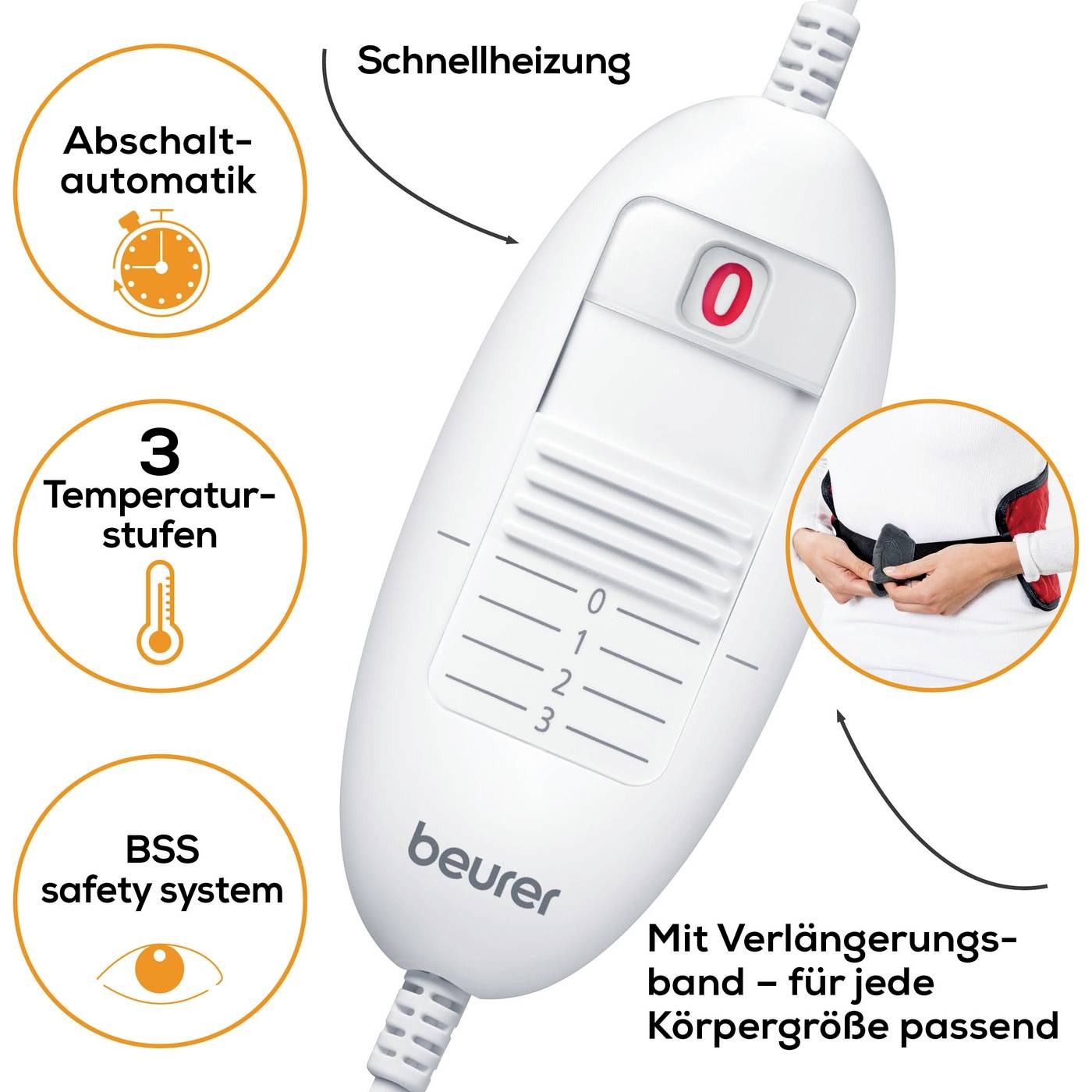 Beurer HK 55 Easyfix Coussin chauffant 100 W