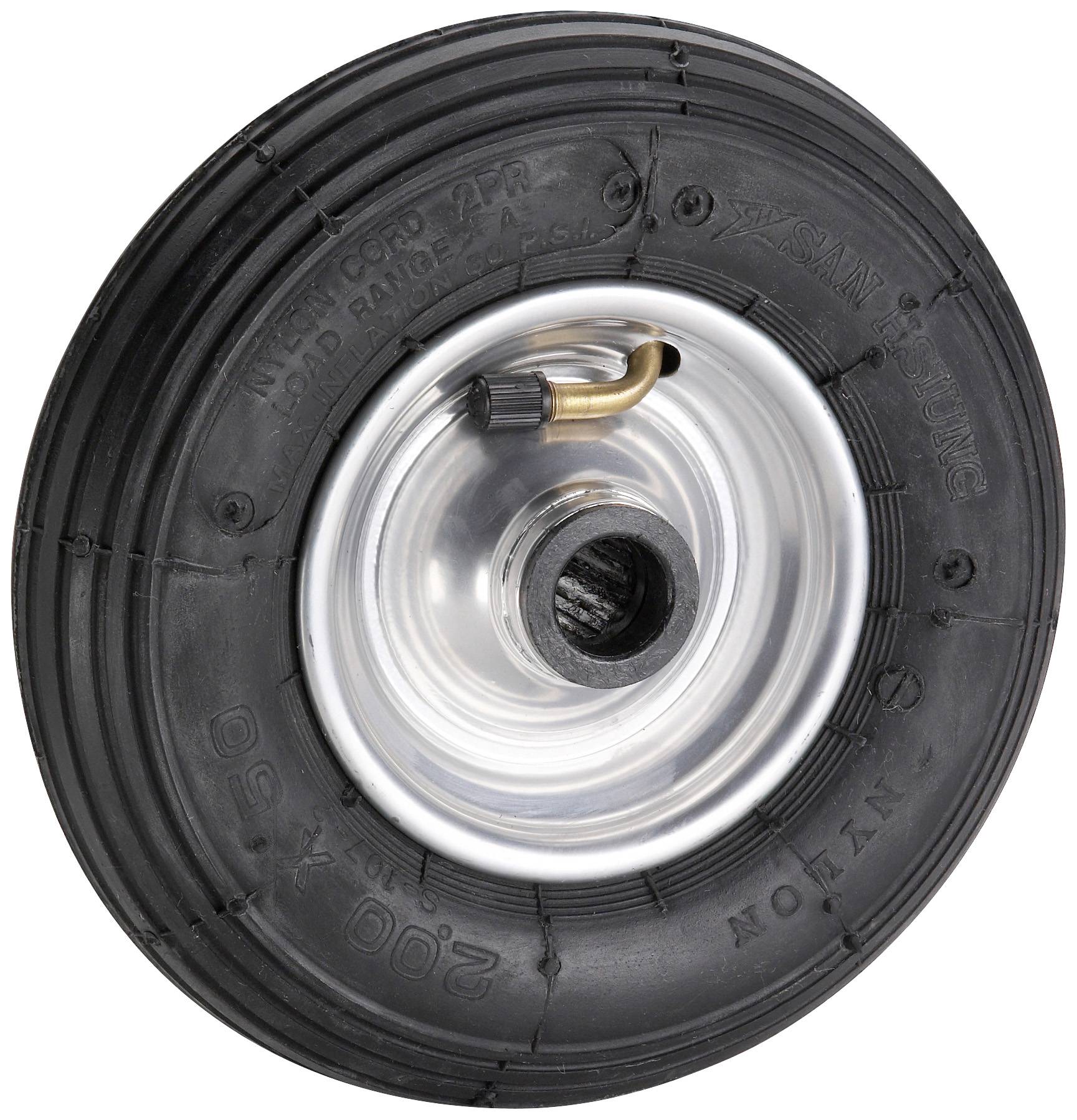 dörner + helmer 740108 740108 Roue à bandage pneumatique Diamètre de la roue: 200 mm Capacité de charge (max.): 75 kg 1 pc(s)