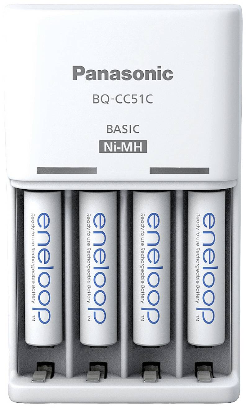 Bloc chargeur NiMH avec accus Panasonic Basic BQ-CC51 + 4x eneloop AAA