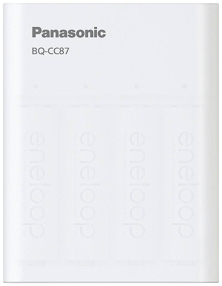 Panasonic BQ-CC87 +4x eneloop AA Chargeur de piles rondes NiMH LR03 (AAA), LR6 (AA)