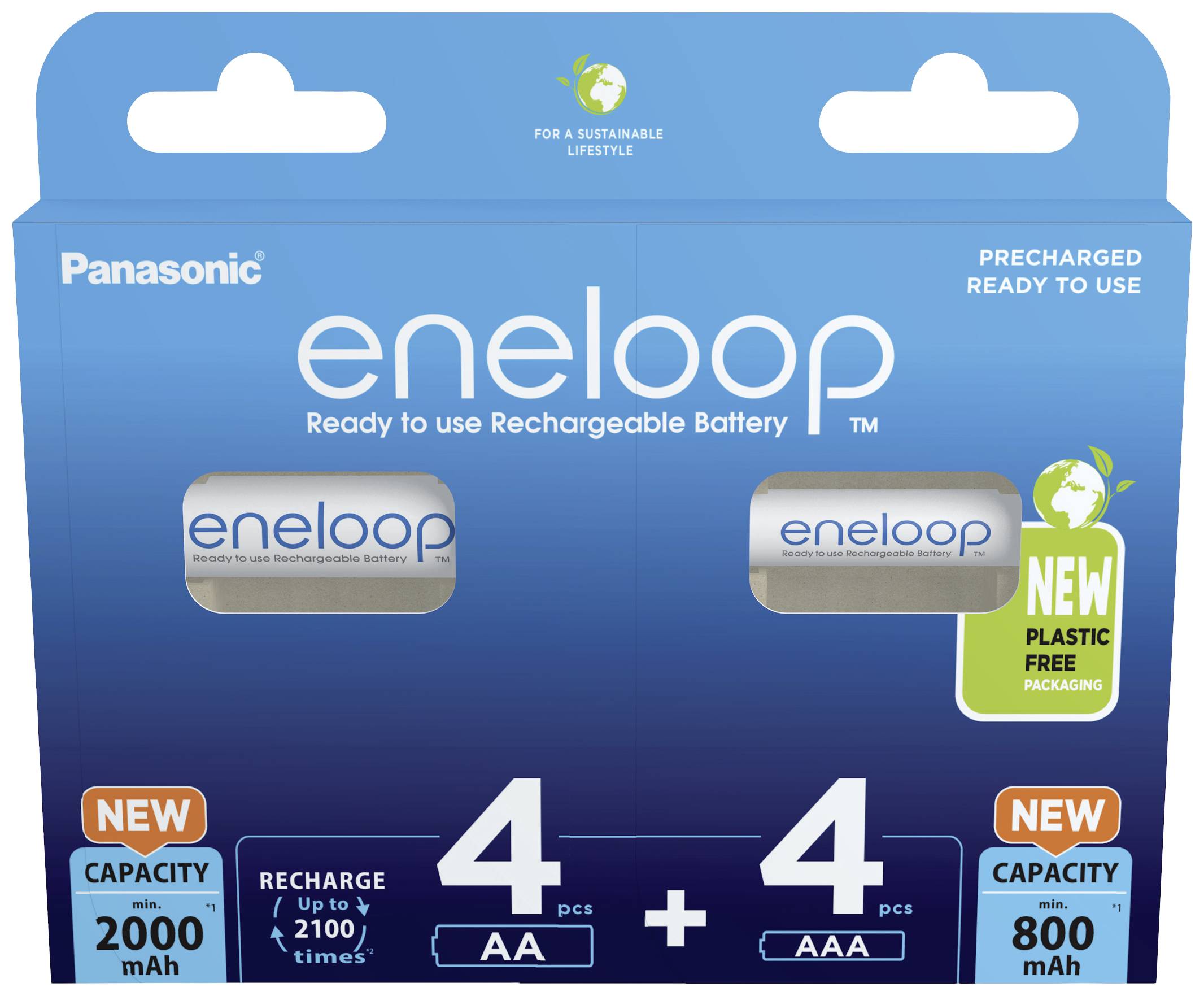 Panasonic Jeu de piles rechargeables LR03, LR6 8 pc(s)