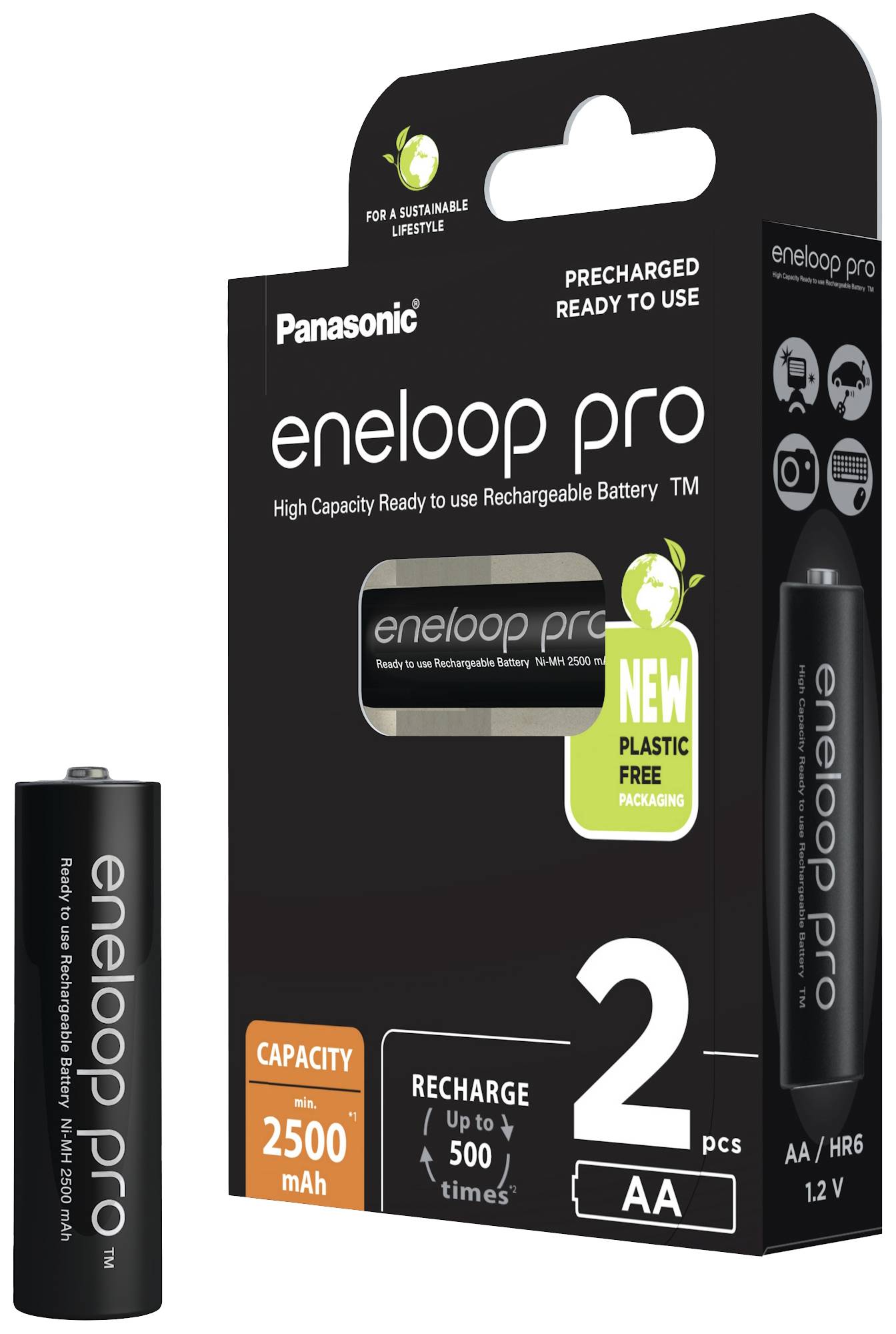 Pile rechargeable LR6 (AA) NiMH eneloop eneloop pro HR06 2500 mAh 1.2 V 2 pc(s)