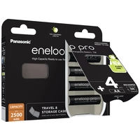 Pile rechargeable LR6 (AA) NiMH eneloop eneloop pro HR06 +Box 2500 mAh 1.2 V 4 pc(s) Pile rechargeable LR6 (AA) NiMH eneloop eneloop pro HR06 +Box 2500 mAh 1.2 V 4 pc(s)