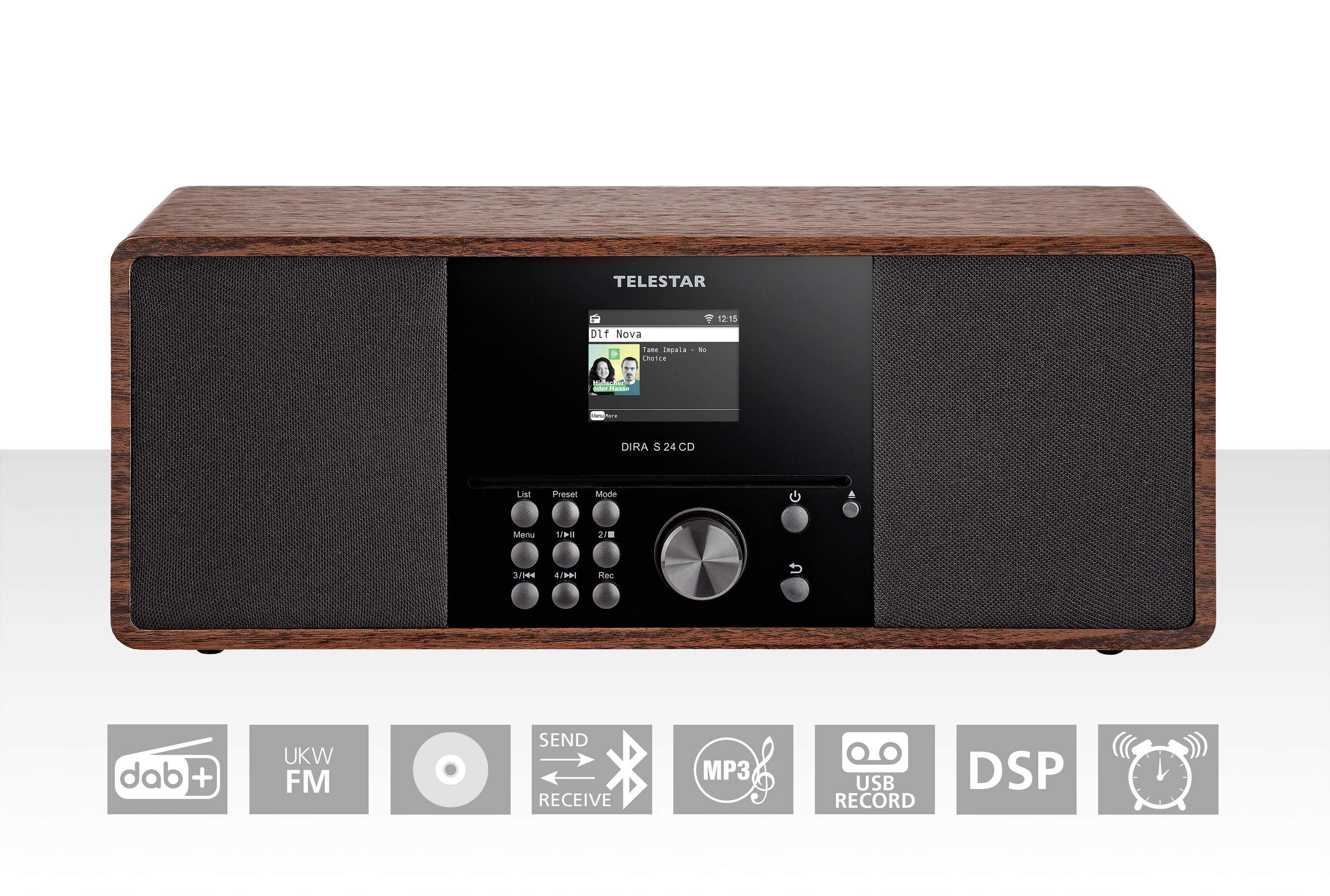 Telestar DIRA S 24 CD Radio-lecteur CD DAB+, FM CD, USB bois