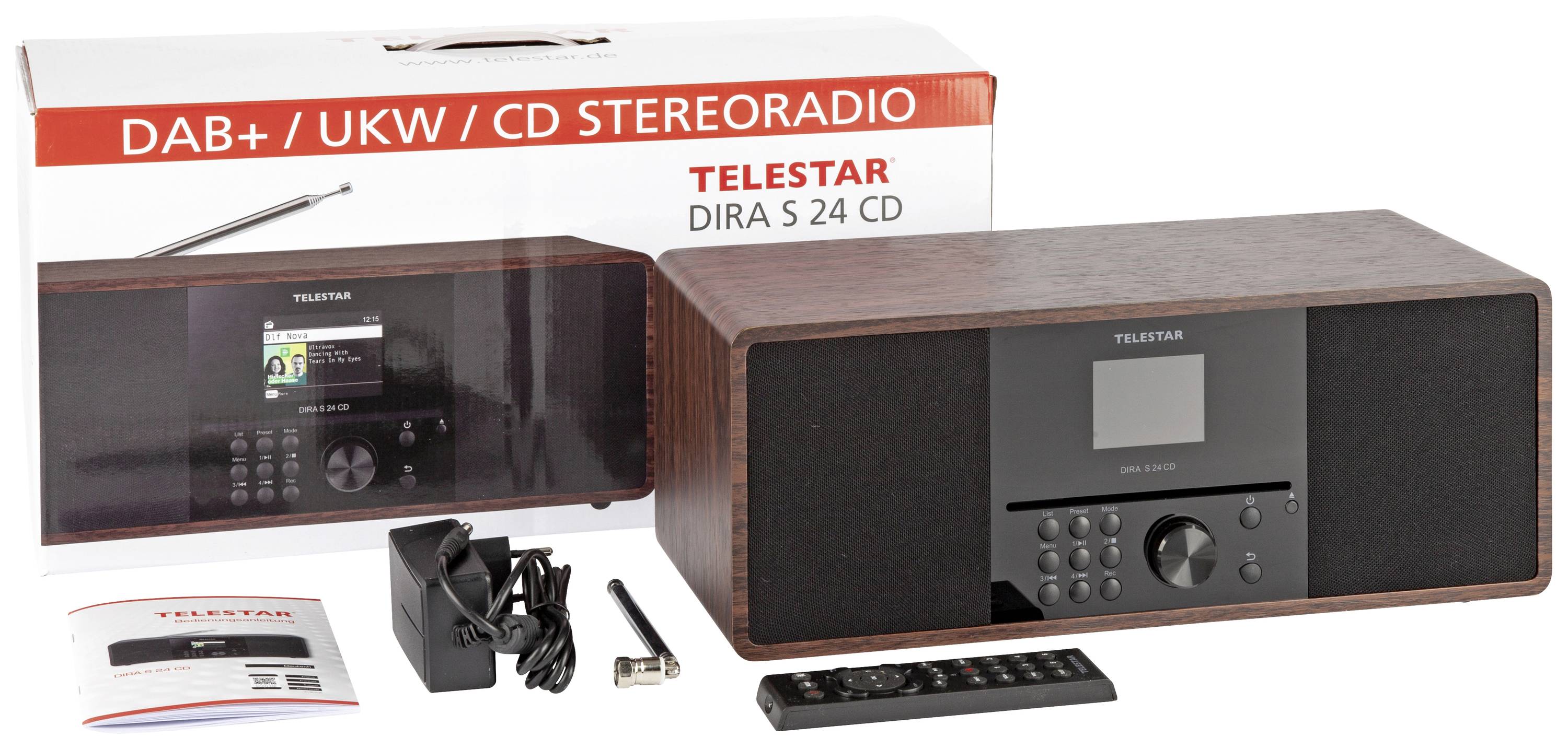 Telestar DIRA S 24 CD Radio-lecteur CD DAB+, FM CD, USB bois