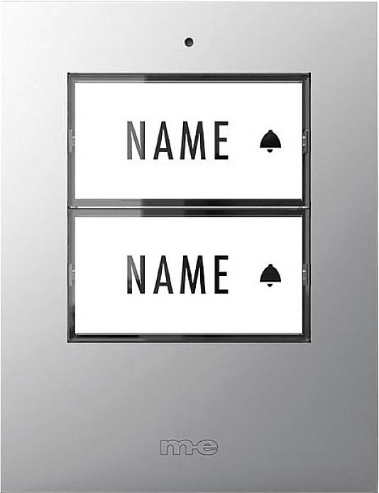 m-e modern-electronics 41304 Sonnette sans fil Emetteur éclairée, avec porte-nom