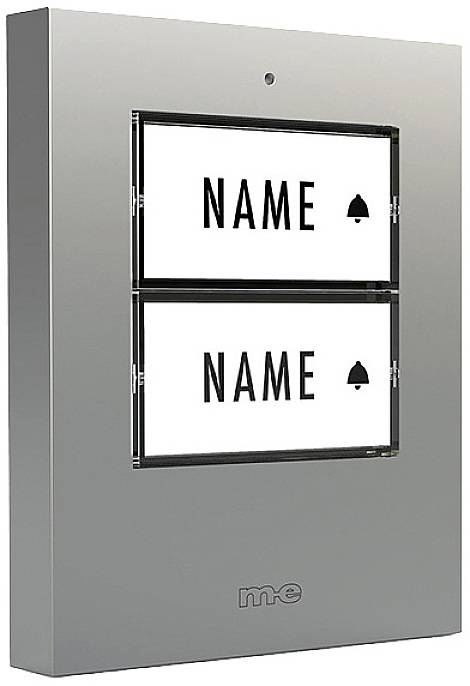 m-e modern-electronics 41304 Sonnette sans fil Emetteur éclairée, avec porte-nom