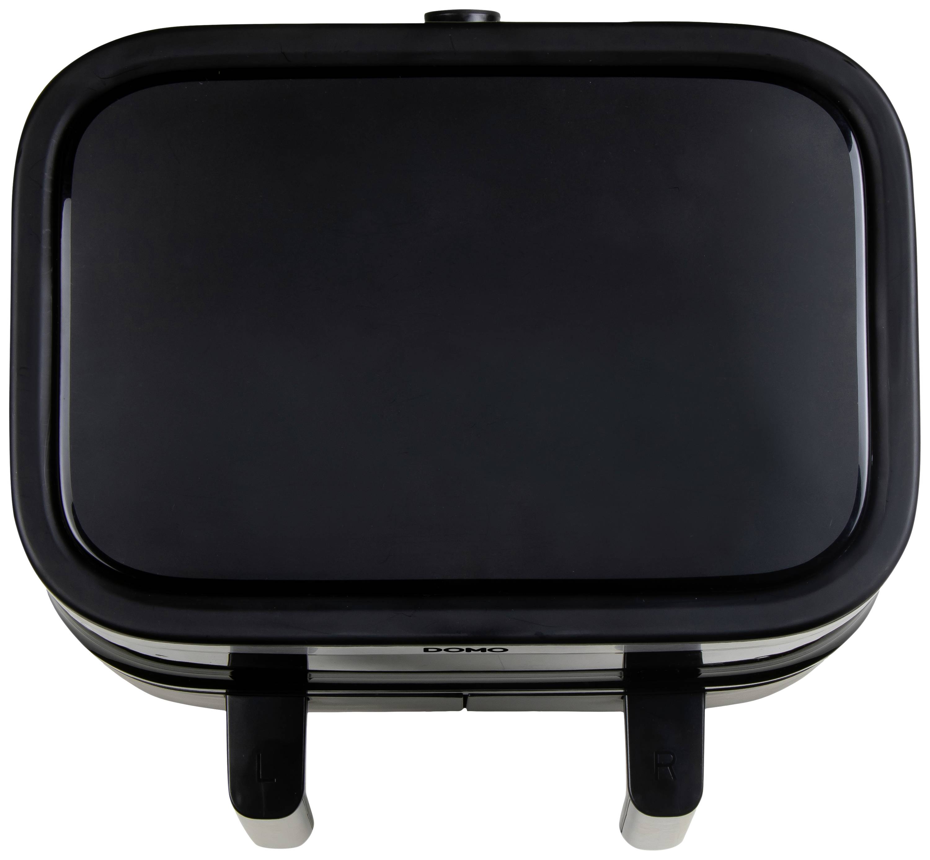 DOMO DO537FR Friteuse à air chaud 8 l protection contre la surchauffe, fonction minuteur, avec écran, revêtement anti-adhésif noir