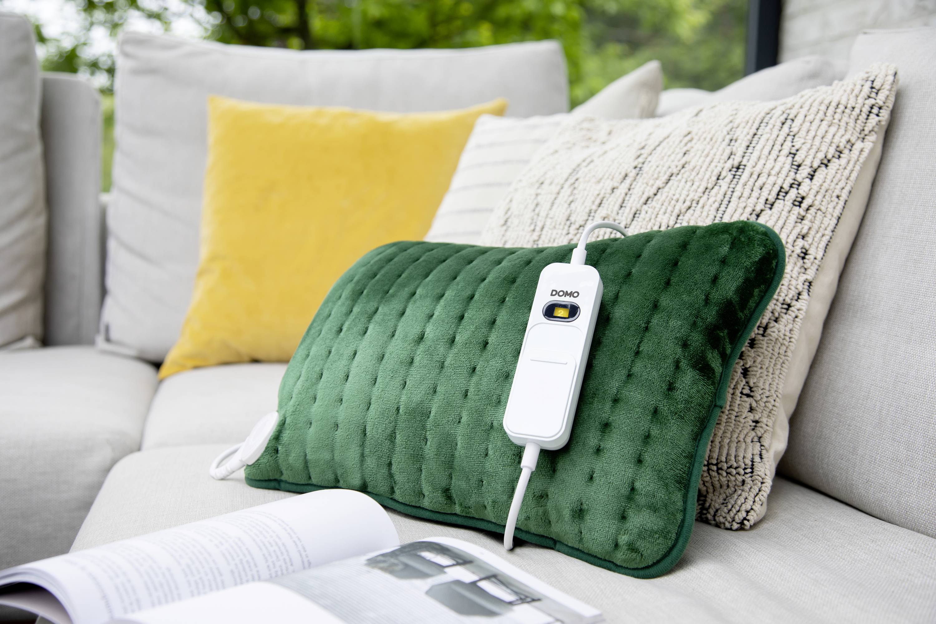 DOMO DO638K Coussin chauffant 100 W vert foncé