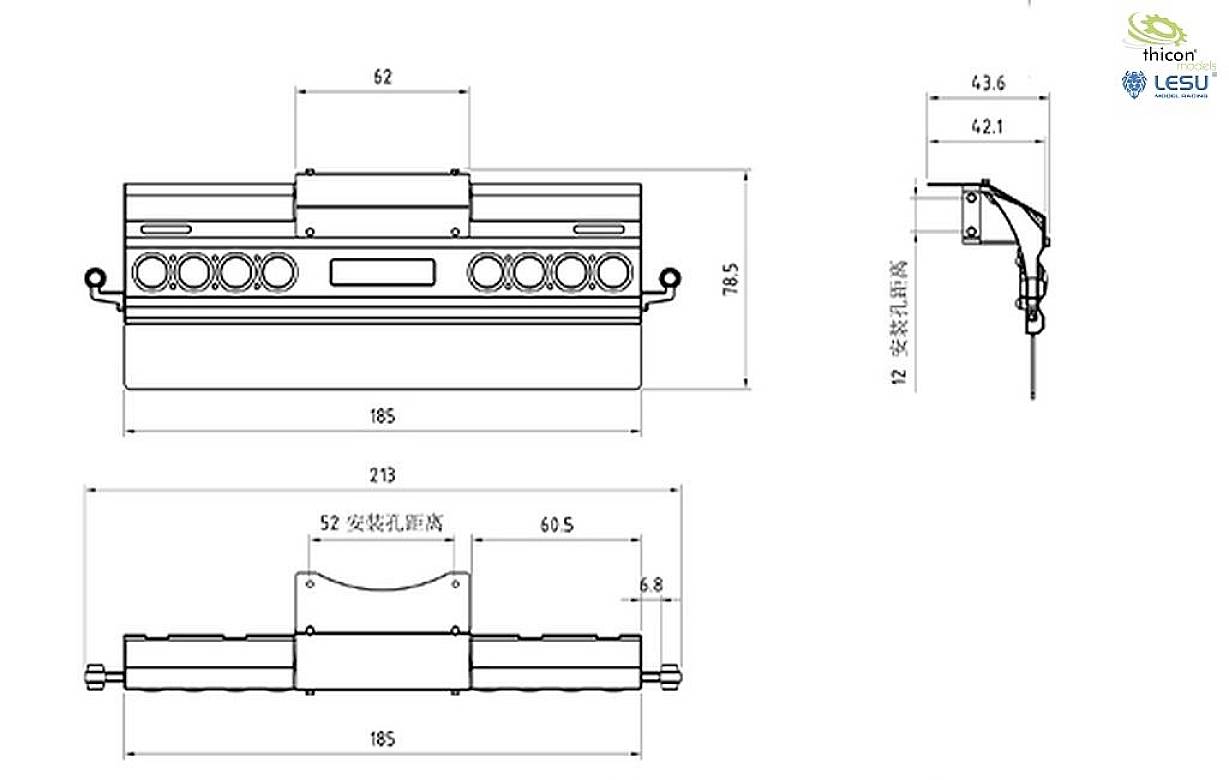 Thicon Models 50378 Traverse arrière 1 pc(s)