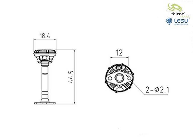 Thicon Models 58320 1:14 Antenne GPS 1 pc(s)